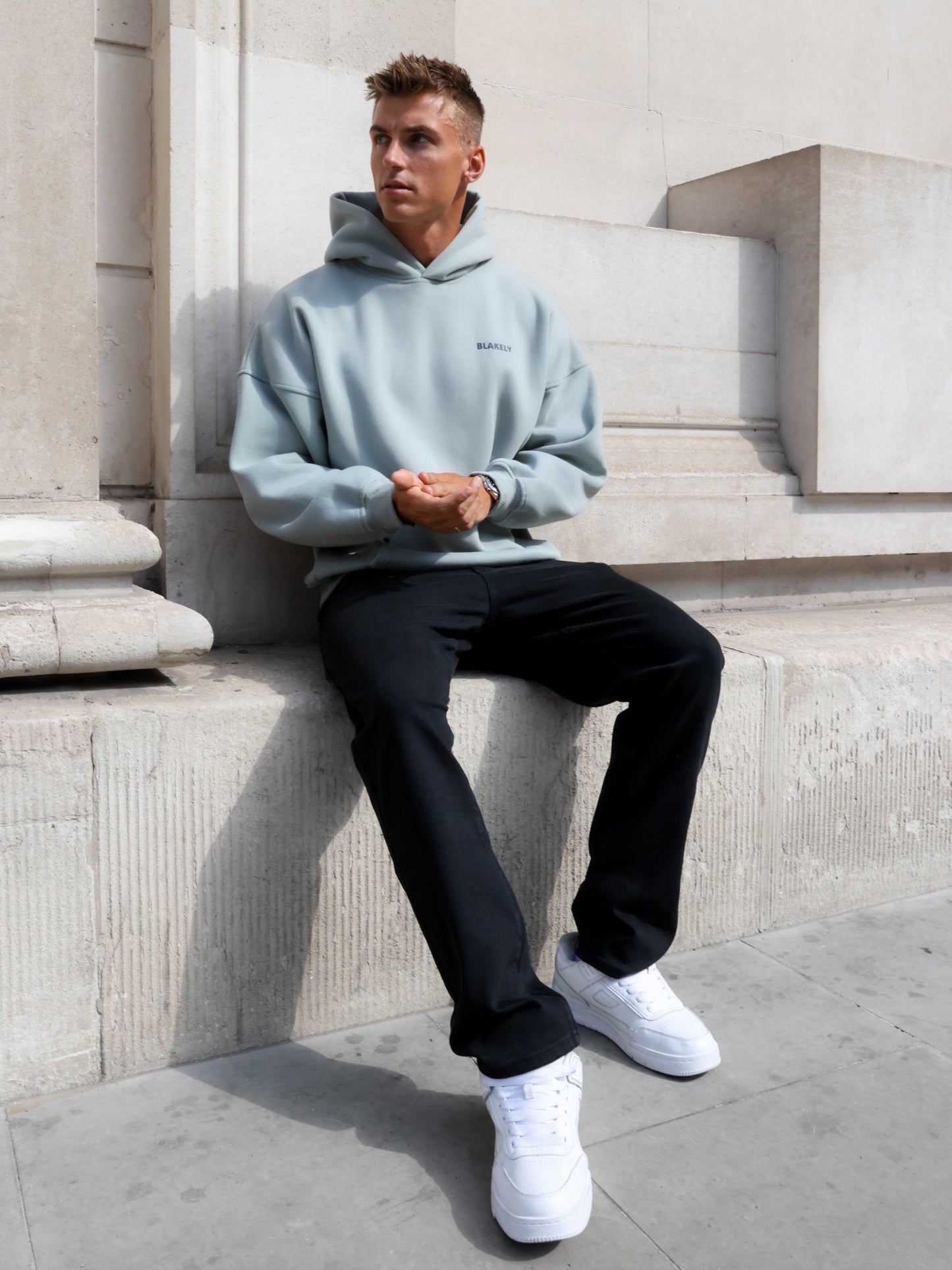 Arlo Relaxed Hoodie - Mineral Blue