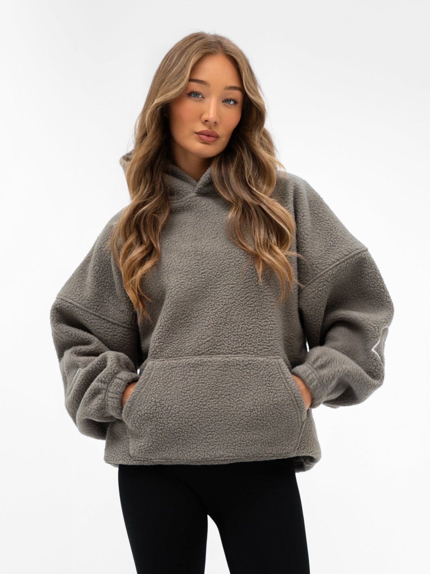 Borg Isabel Oversized Hoodie - Safari Green