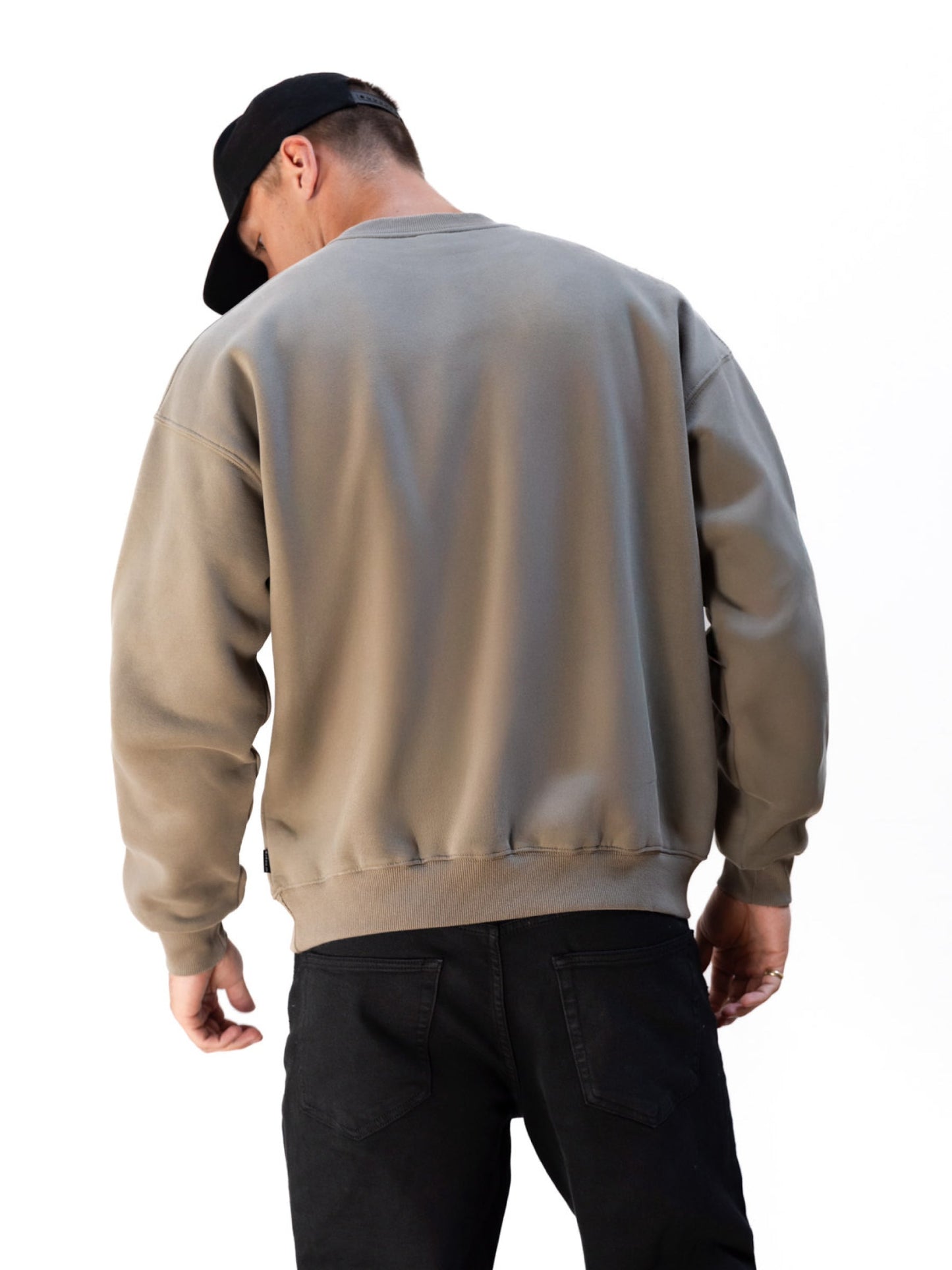 Logo Relaxed Sweater - Washed Khaki