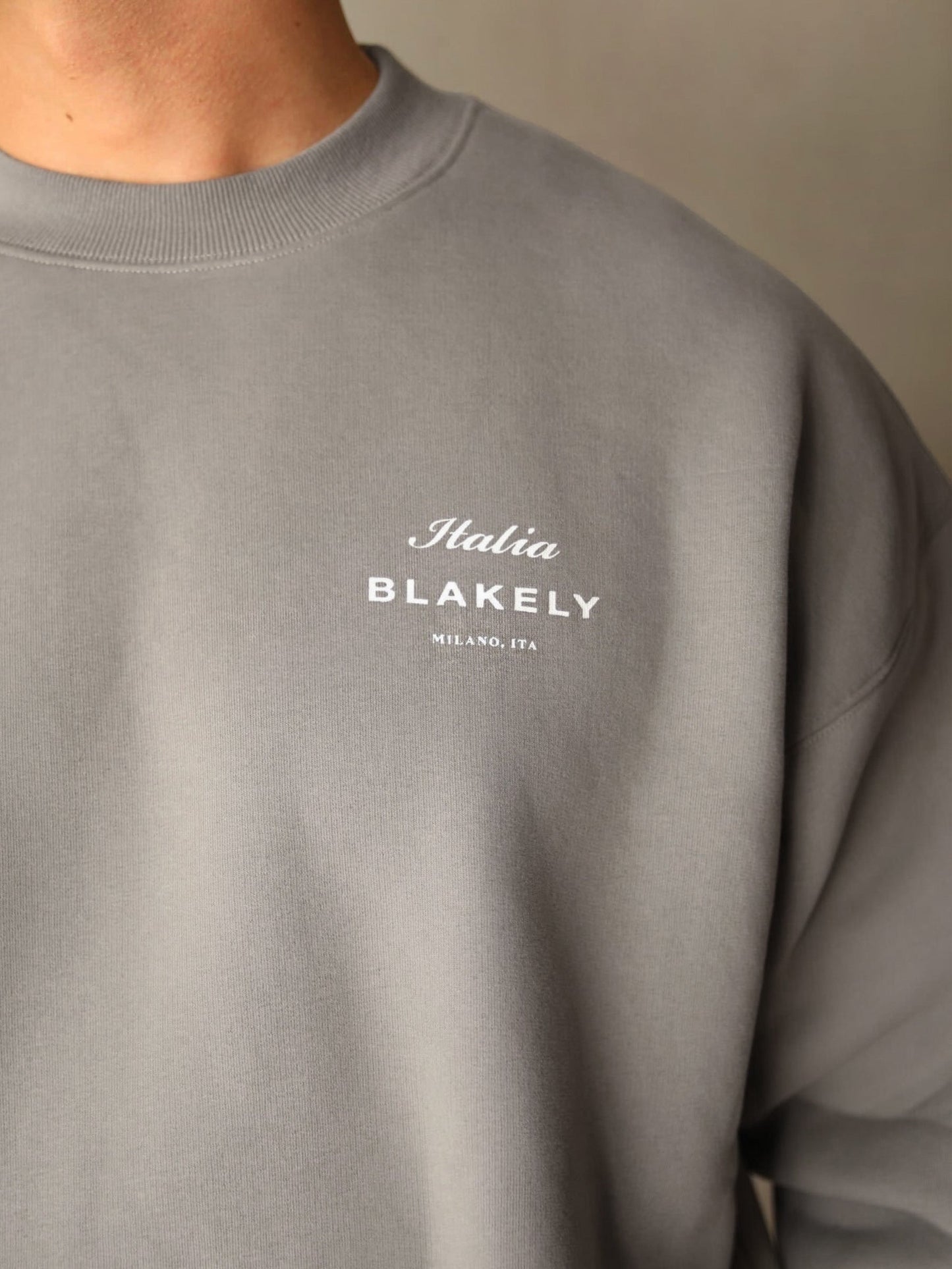 Italia Relaxed Sweater - Stone Grey