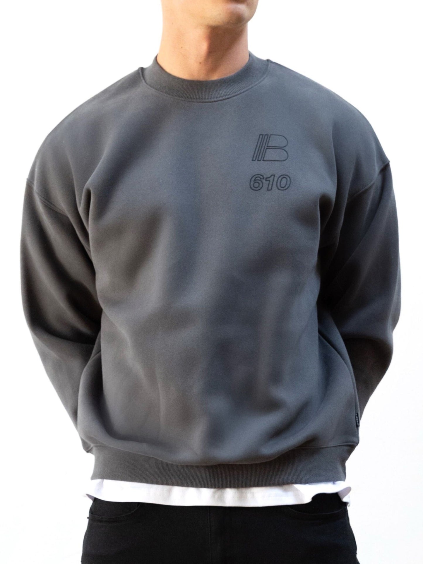 Apex City Relaxed Sweater - Charcoal