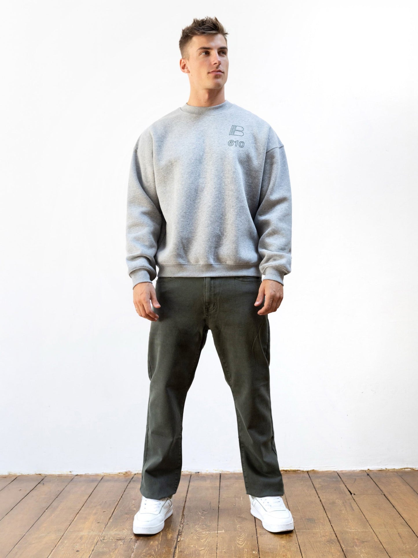 Apex City Relaxed Sweater - Marl Grey