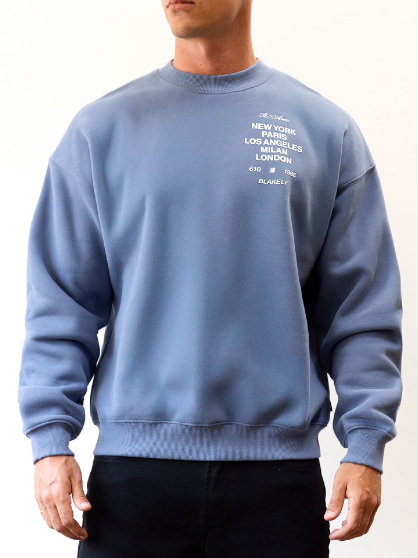 Apex 610 Relaxed Sweater - Dusty Blue