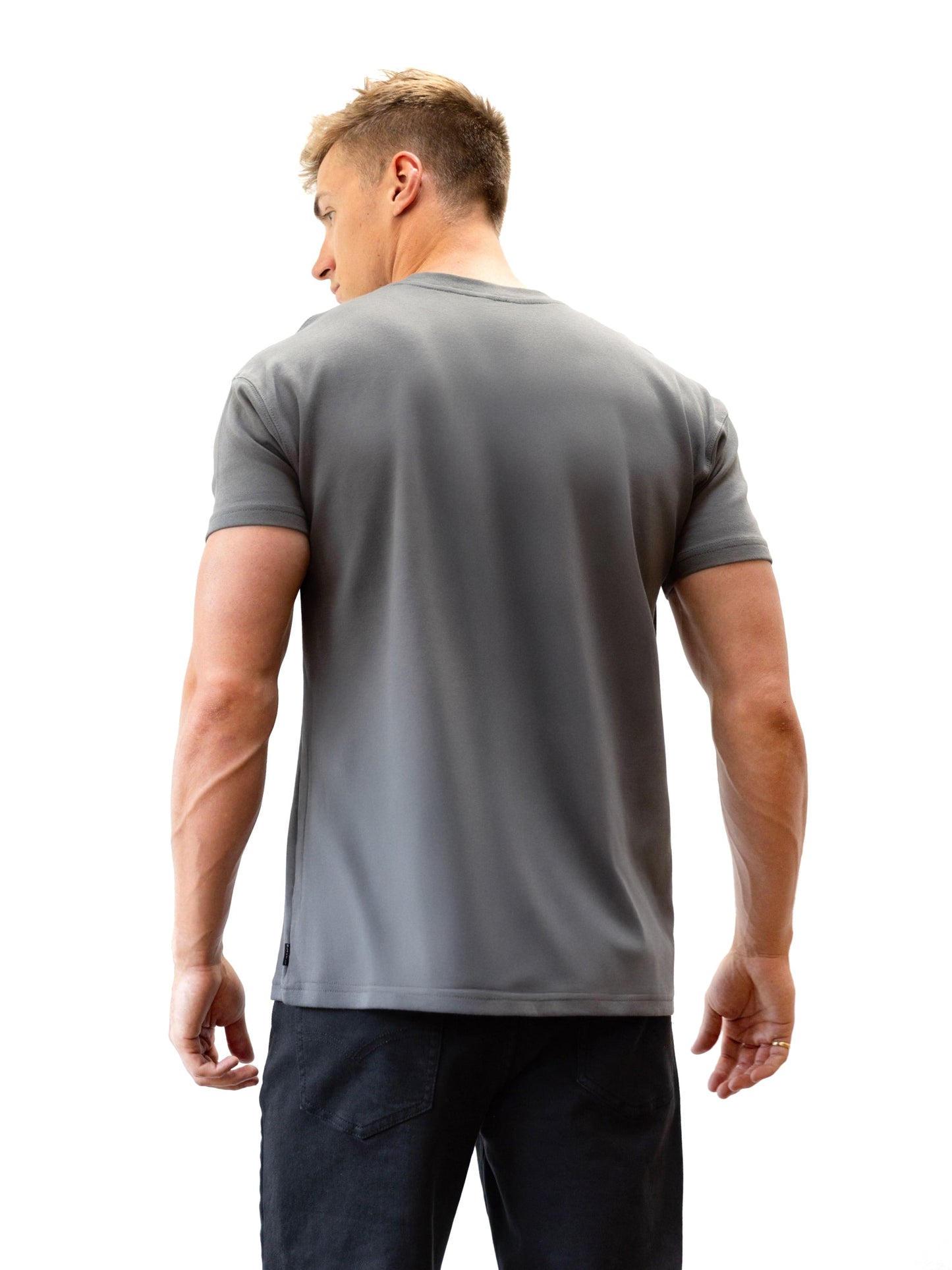 Kobe Italic Relaxed T-Shirt - Charcoal