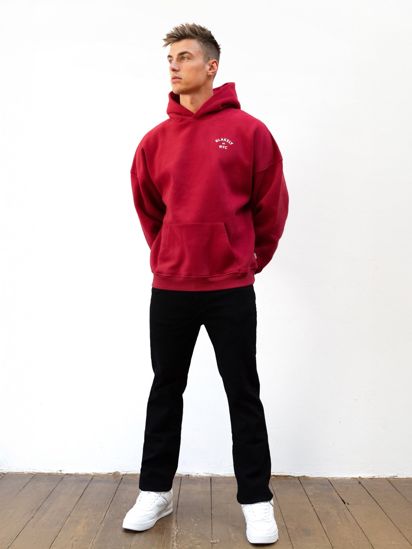 NYC Relaxed Hoodie - Red