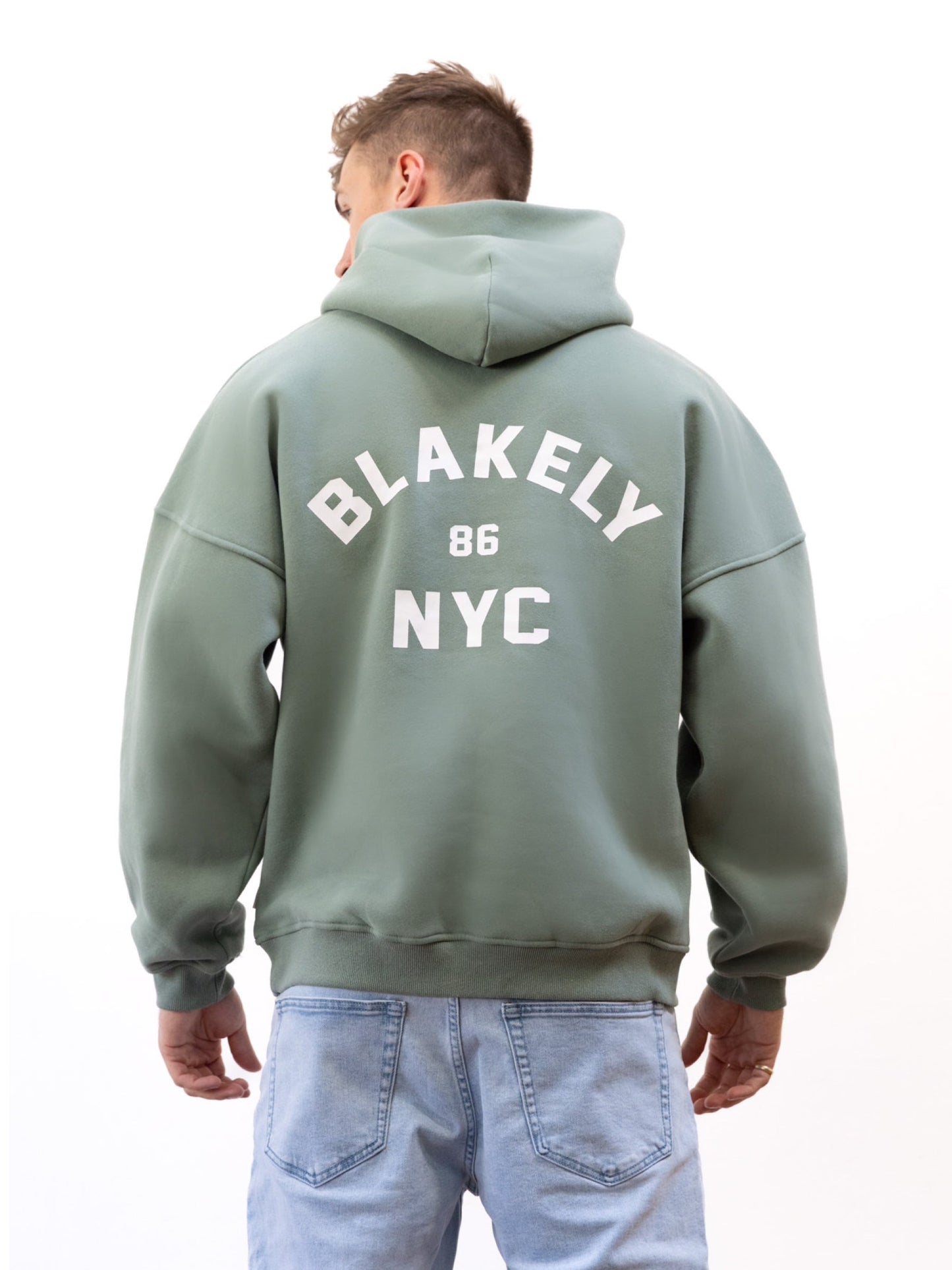 NYC Relaxed Hoodie - Sage Green