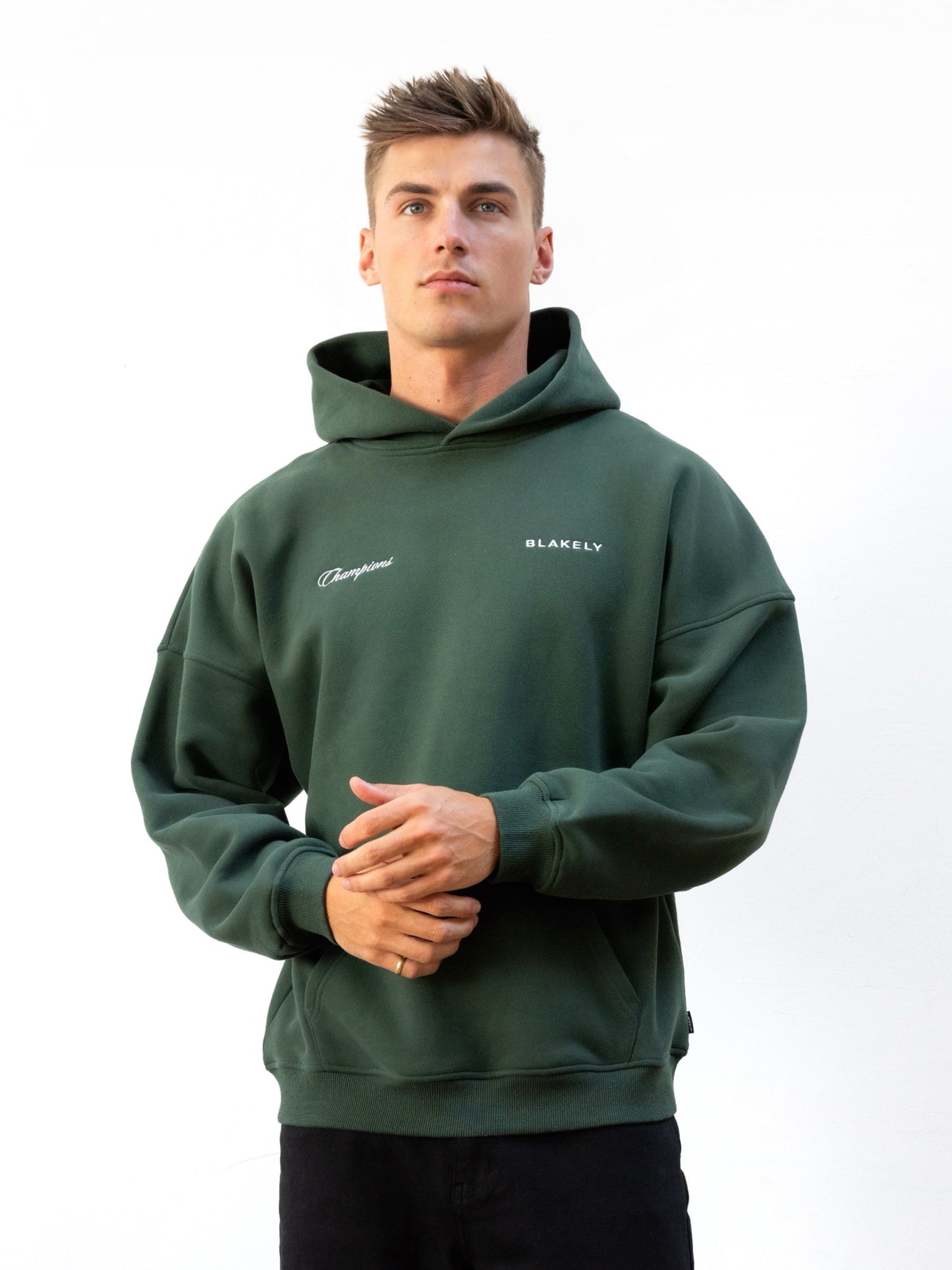 Champions Legacy Relaxed Hoodie - Forest Green