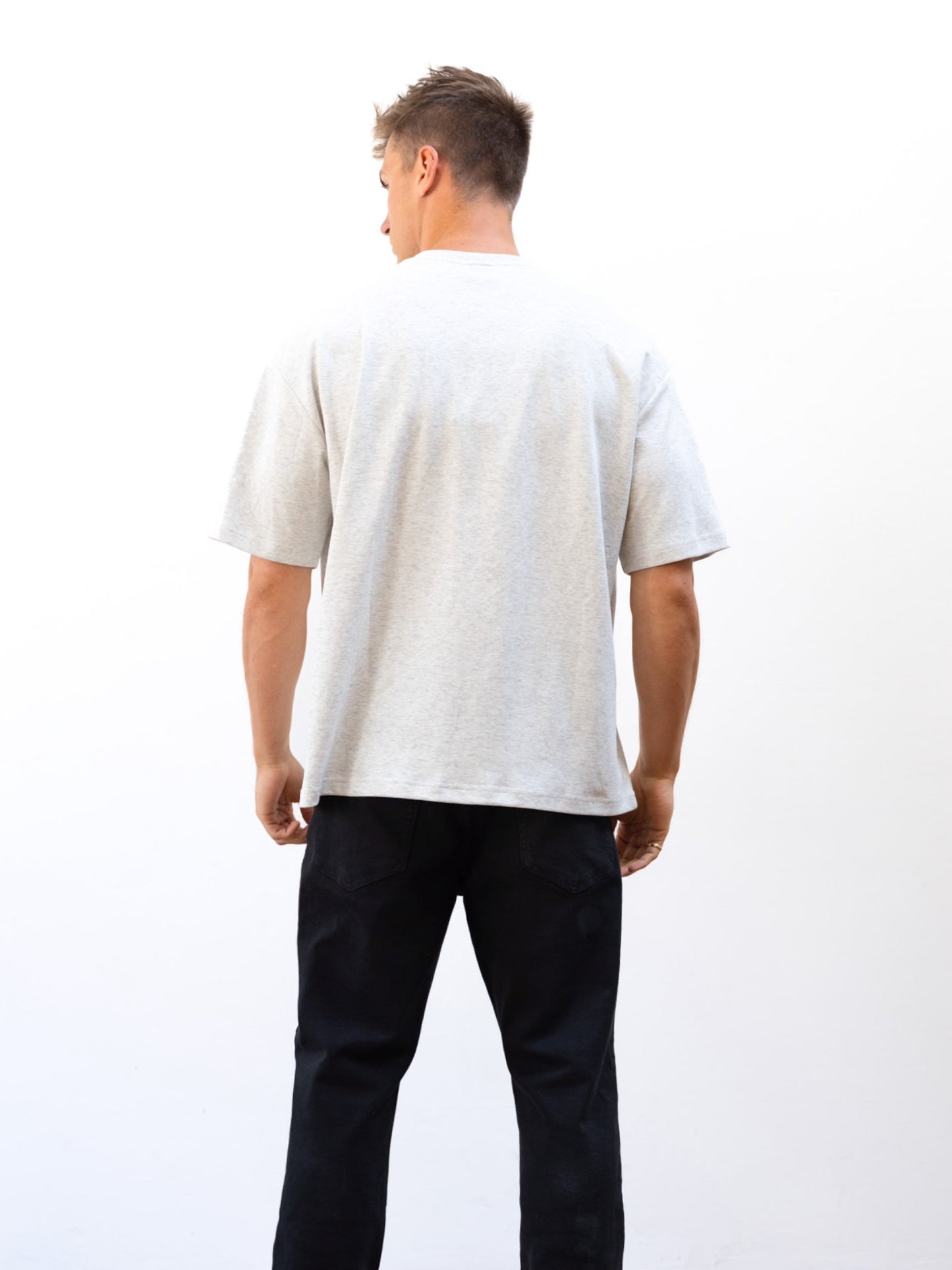 Logo Unfitted T-Shirt - Marl White