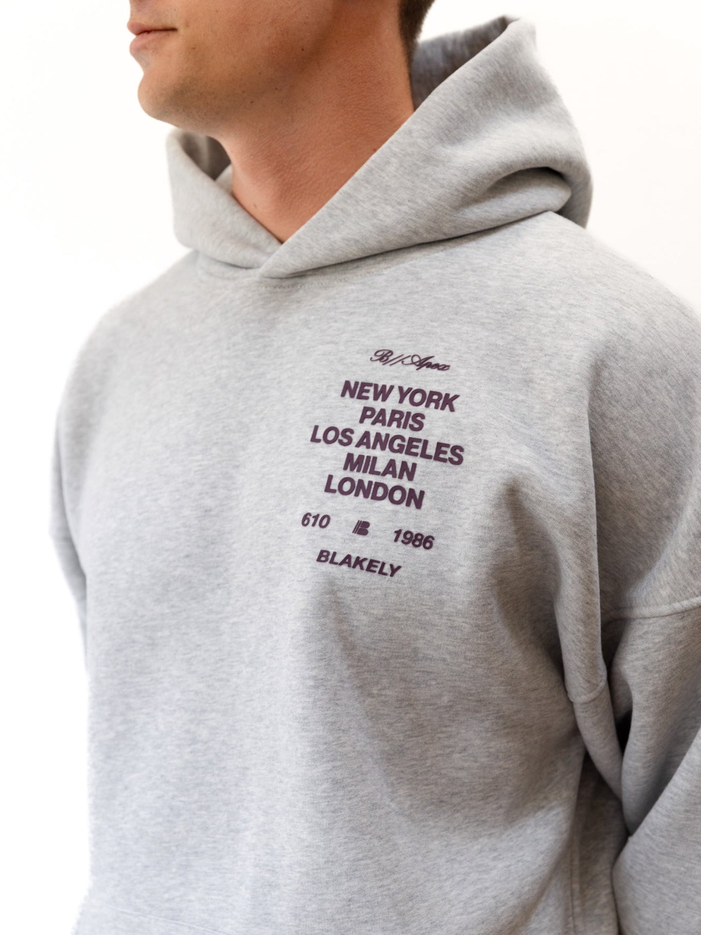 Apex 610 Relaxed Hoodie - Marl Grey