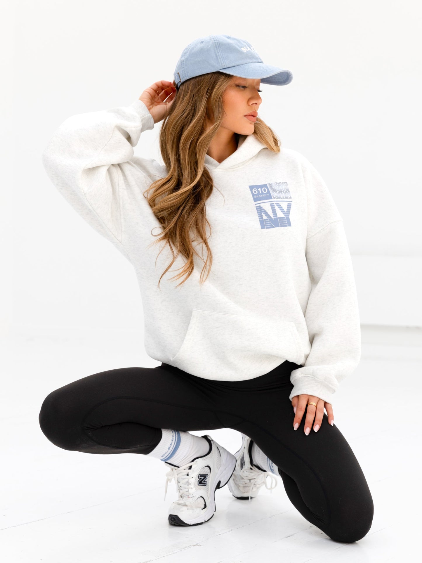 Brooklyn 610 Oversized Hoodie - Marl White