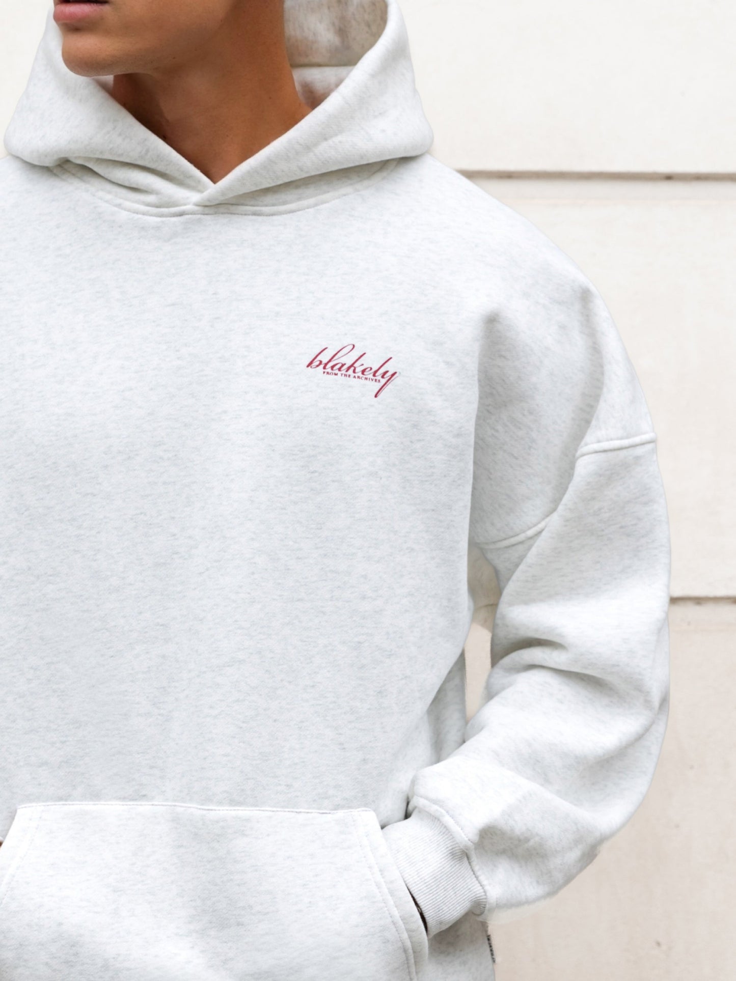 Austin Relaxed Hoodie - Marl White