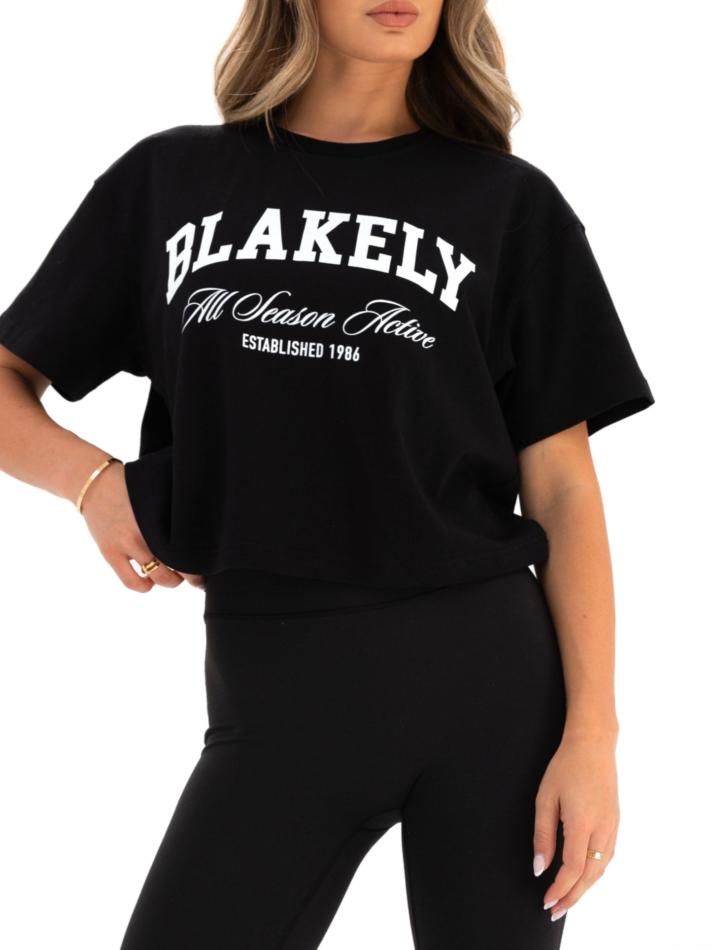 Melrose Cropped T-Shirt - Black