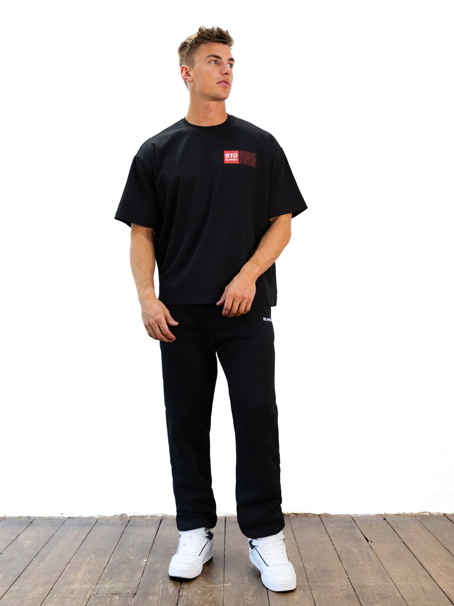 Italic Relaxed Sweatpants - Black