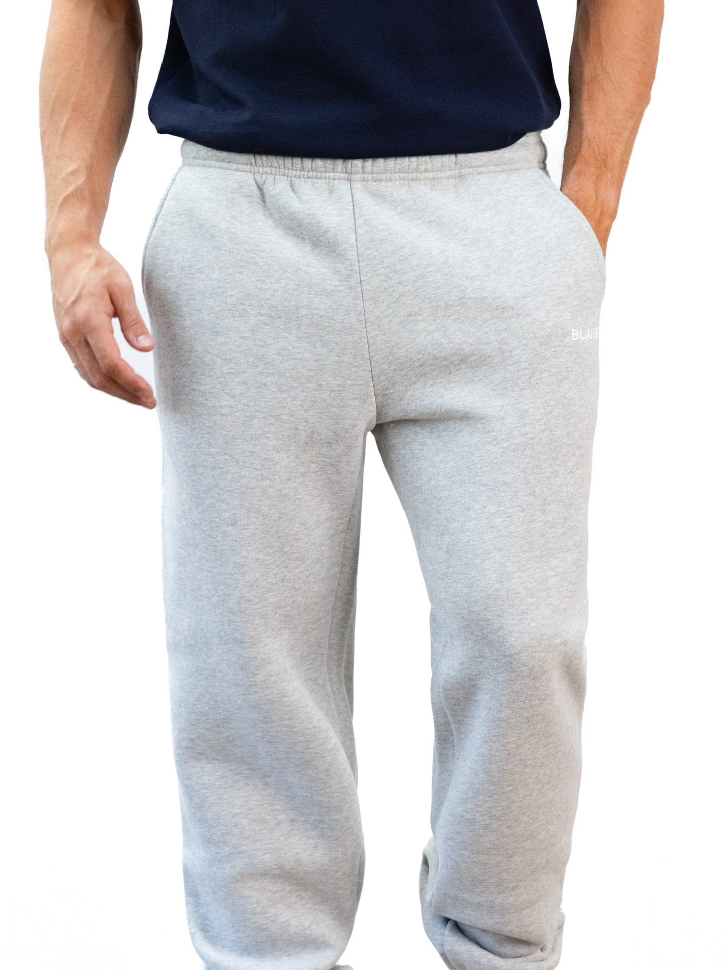 Italic Relaxed Sweatpants - Marl Grey