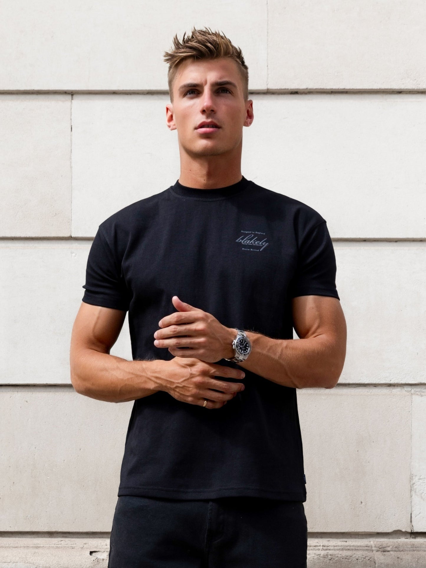 Austin Relaxed Script T-Shirt - Black