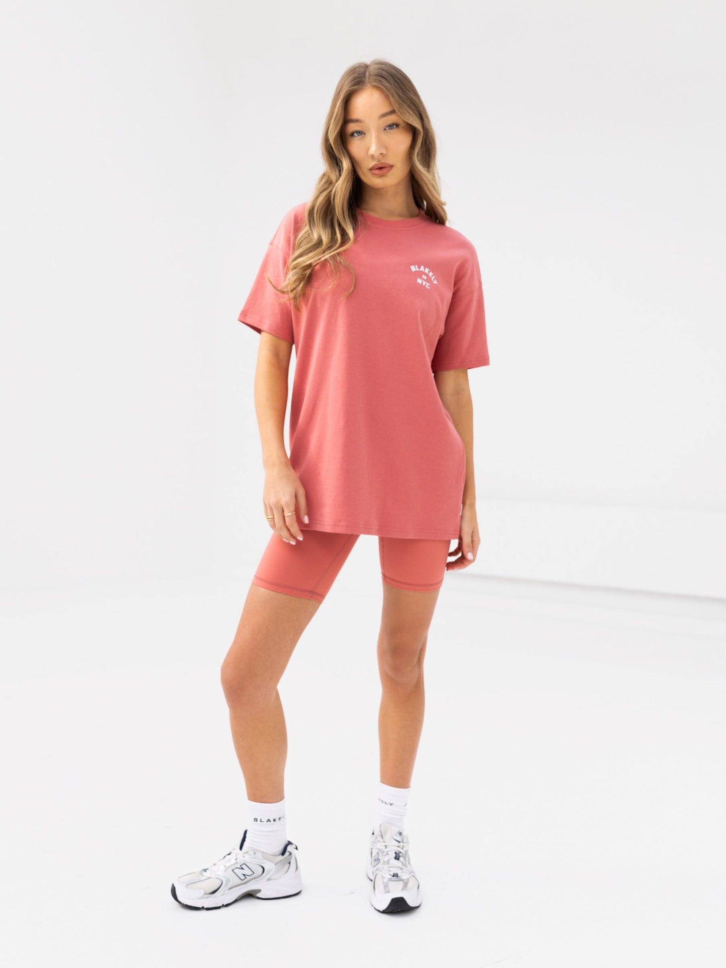 NYC Oversized T-Shirt - Sunrise Coral