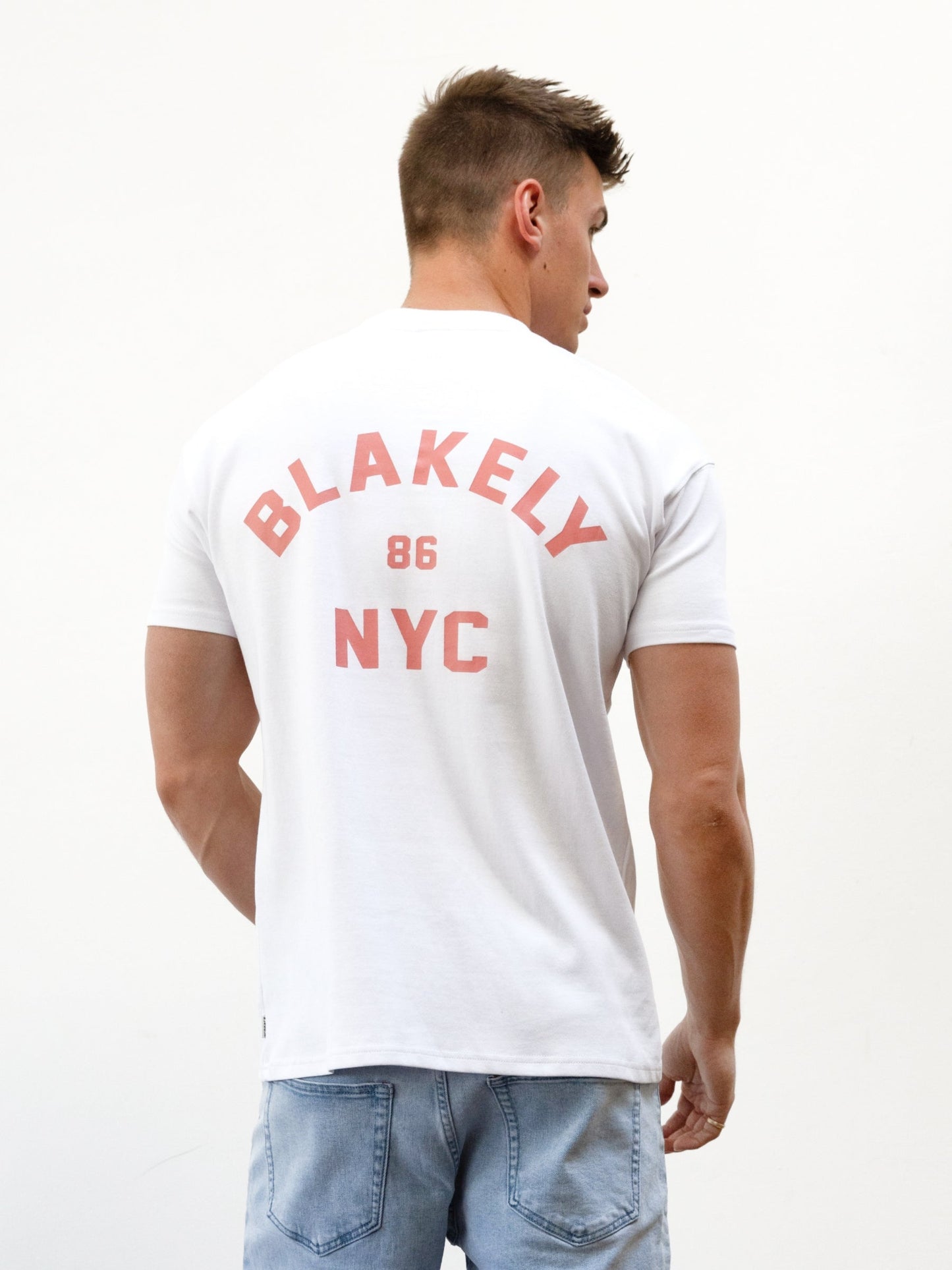 NYC Relaxed T-Shirt - White & Coral