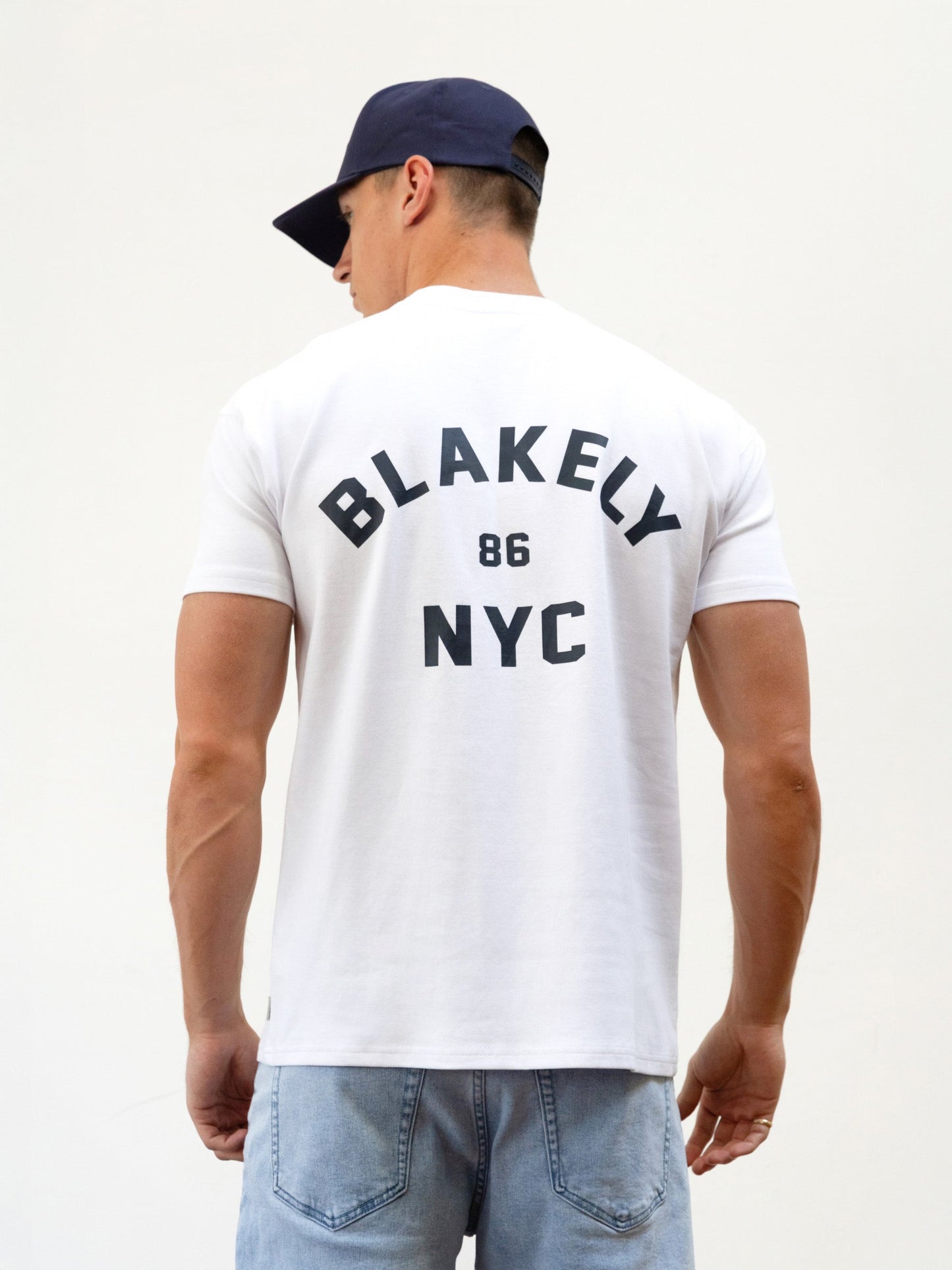 NYC Relaxed T-Shirt - White & True Navy