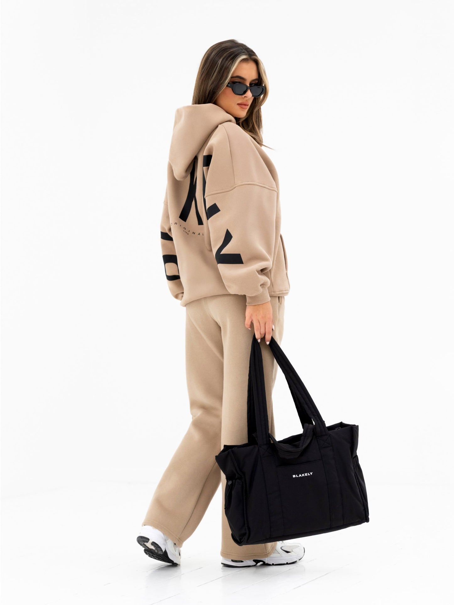 Isabel Wide Leg Sweatpants - Tan