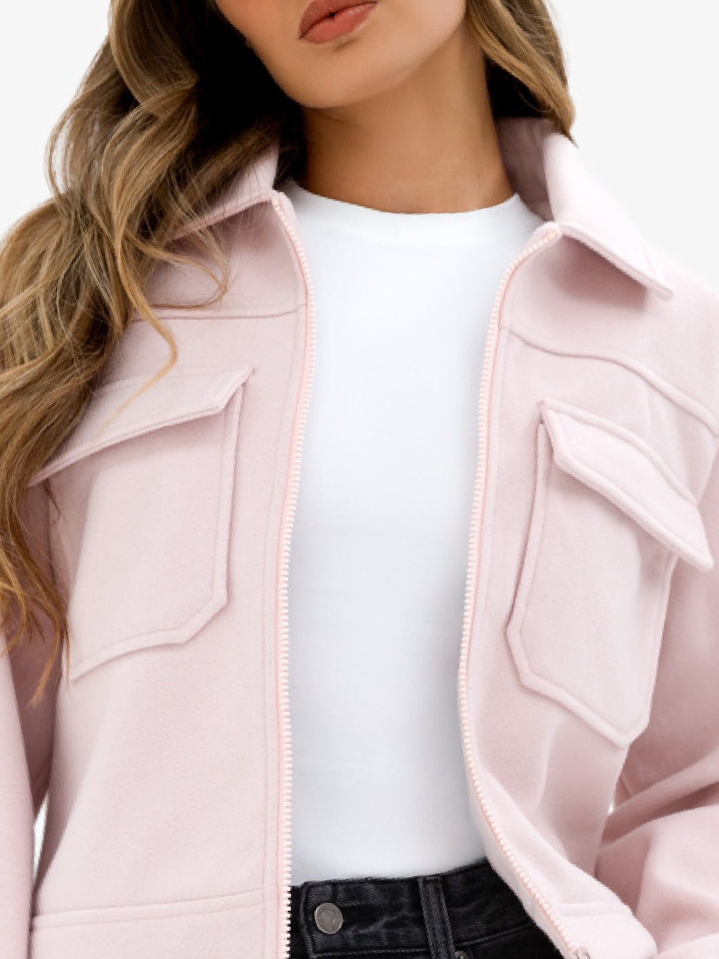 Ellie Zip Up Jacket - Pink