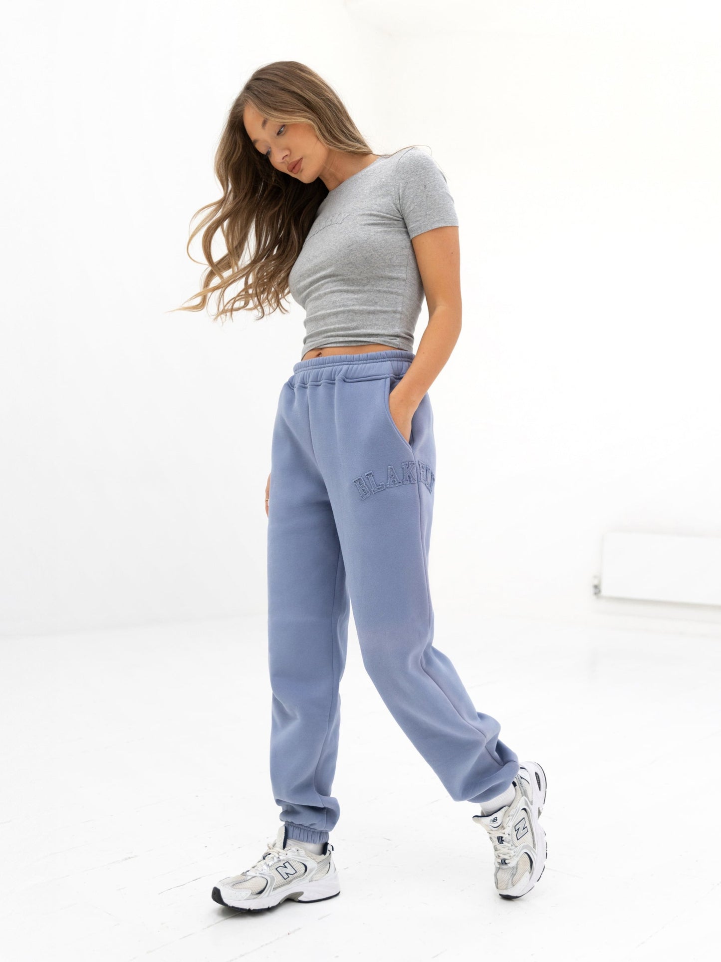 Tonal Varsity Sweatpants - Granite Blue