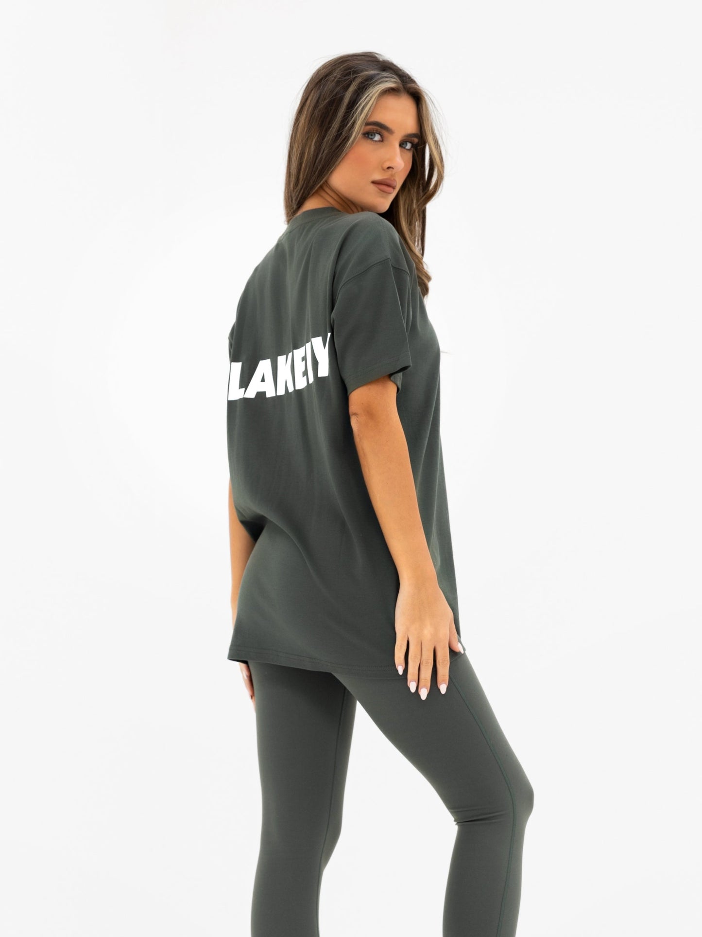 Kayla Oversized T-Shirt - Khaki Grey