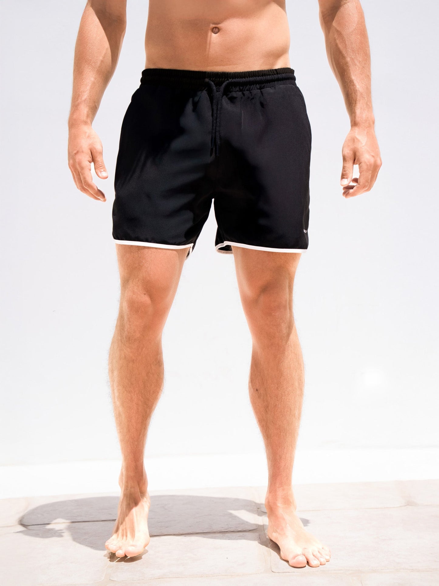 Panel Swim Shorts - Black