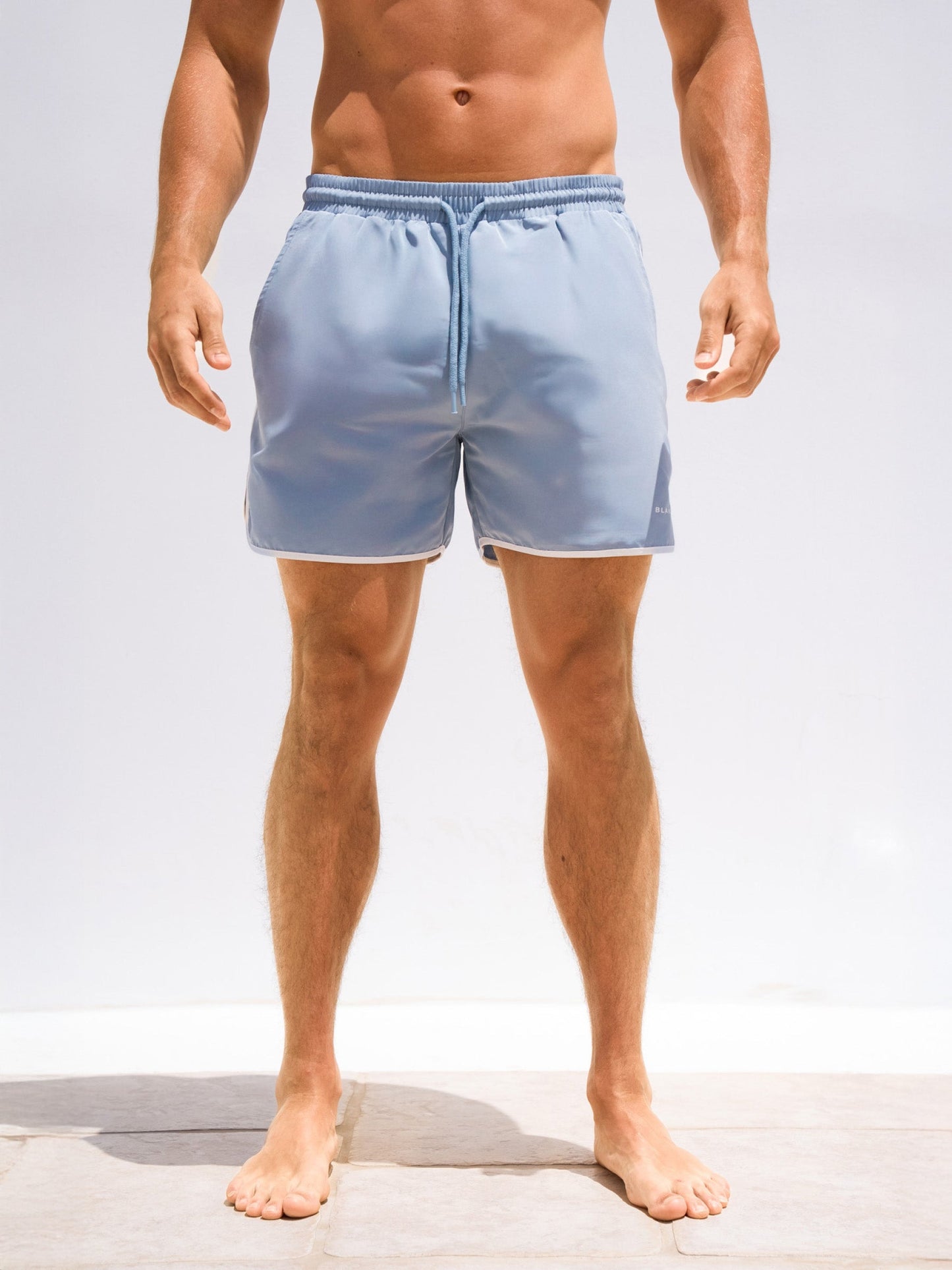 Panel Swim Shorts - Light Blue
