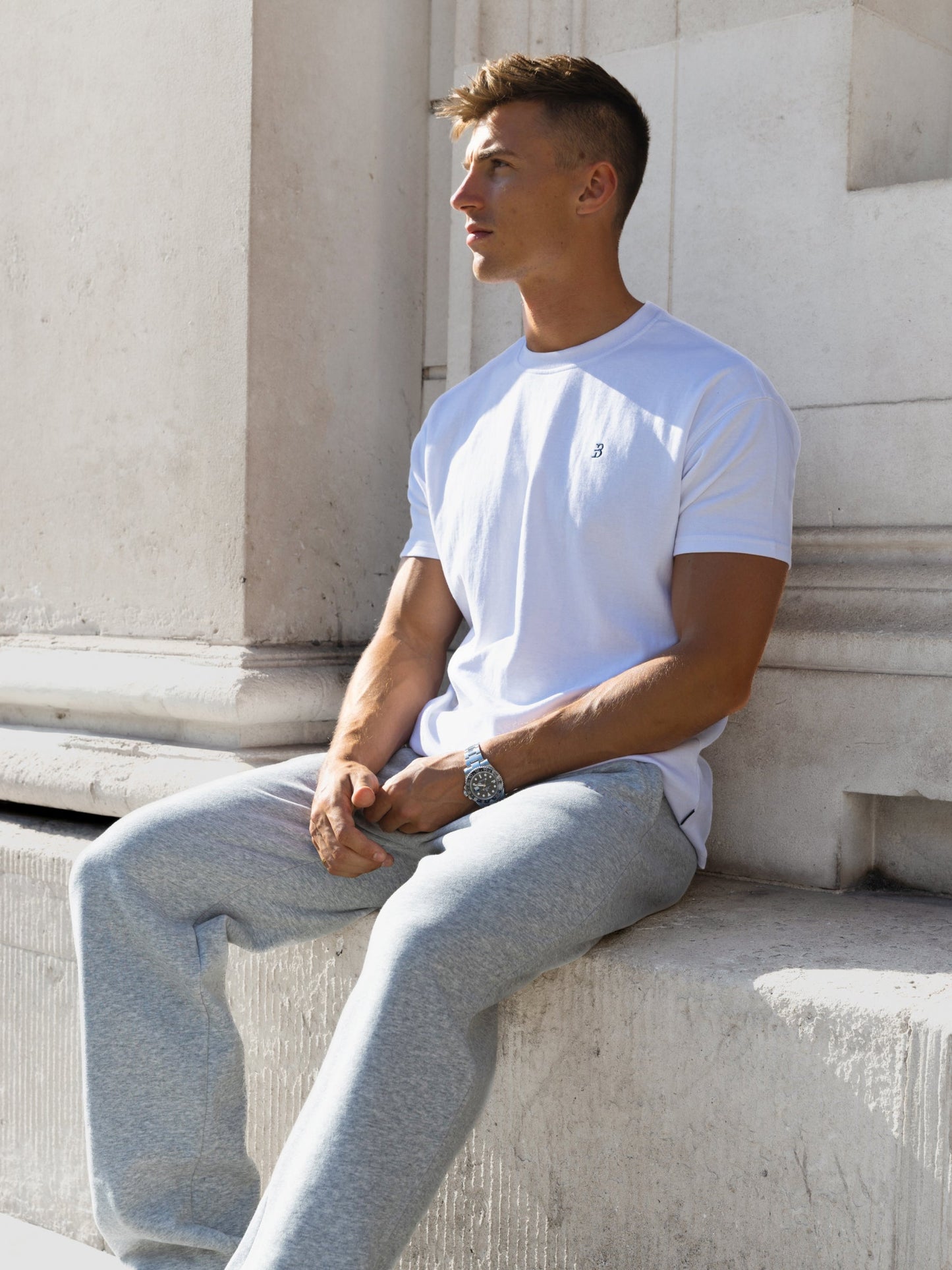 Declan Relaxed Sweatpants - Marl Grey
