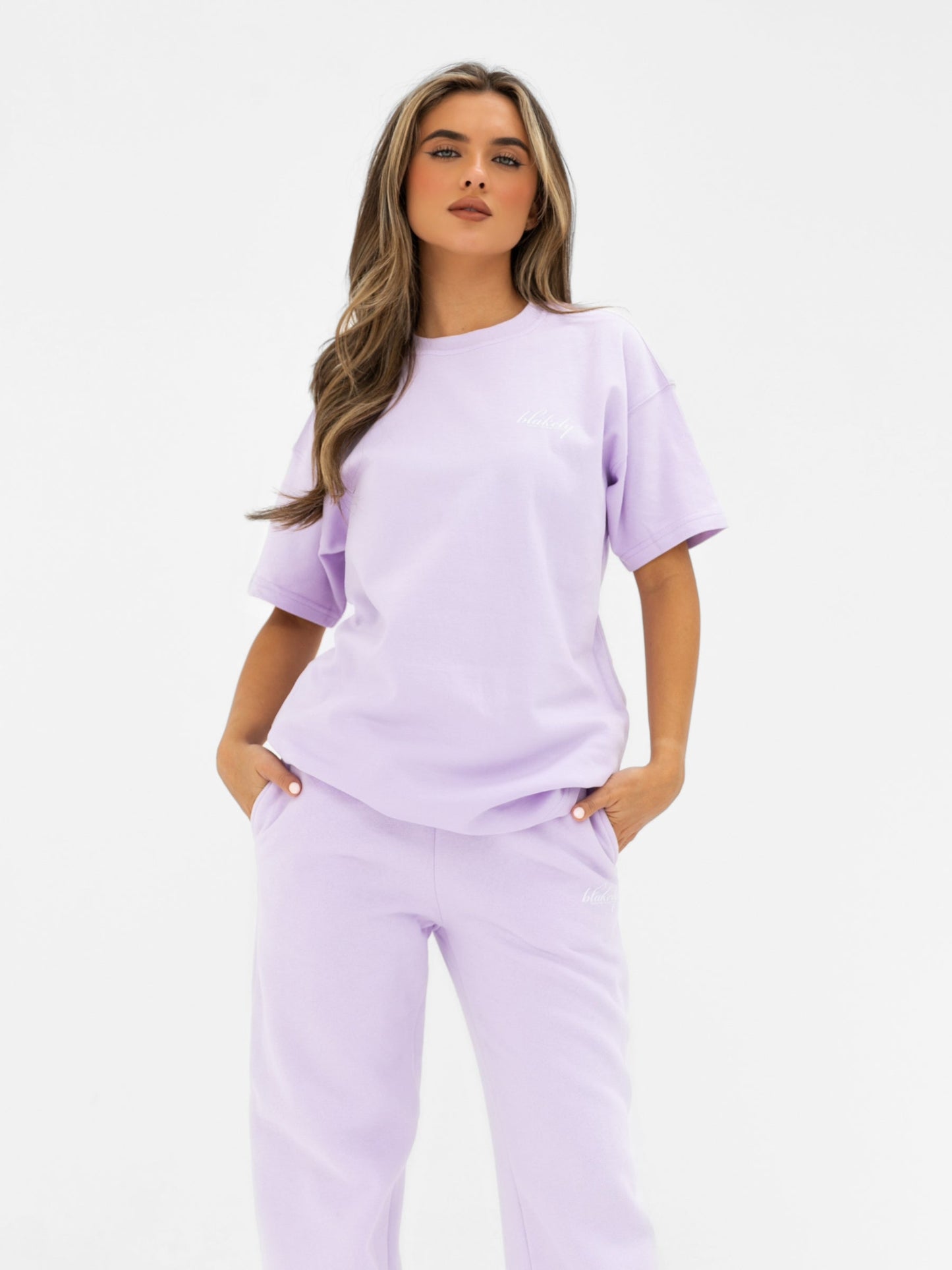 Georgia Wide Leg Sweatpants - Lilac