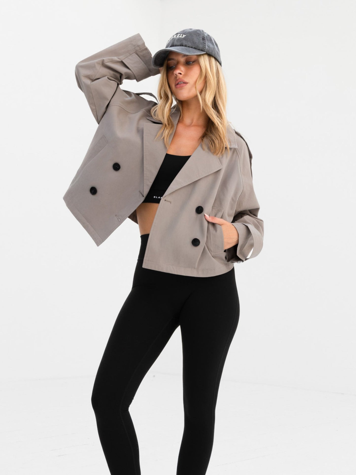 Amara Short Trench Coat - Stone