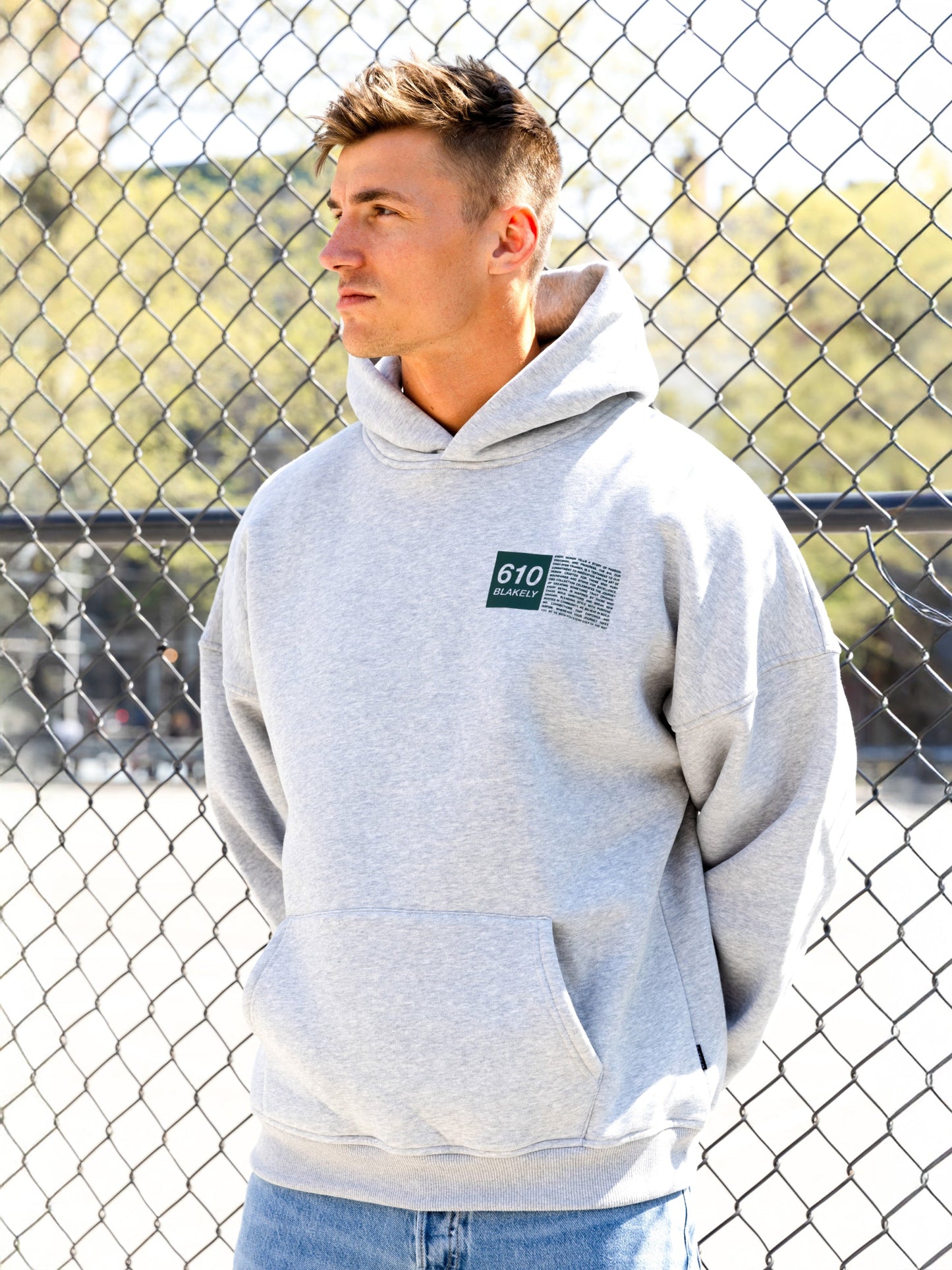 Tribeca 610 Relaxed Hoodie - Marl Grey