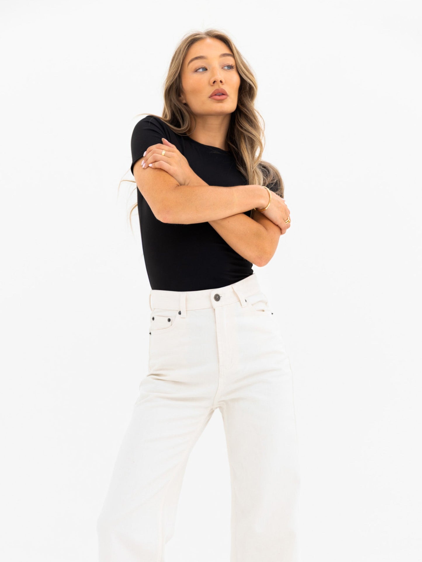 Blakely Wide Leg Jeans - Off White