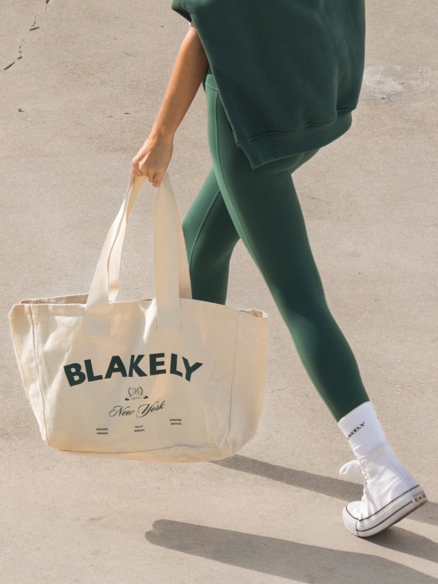 NY Crest Tote Bag - Natural