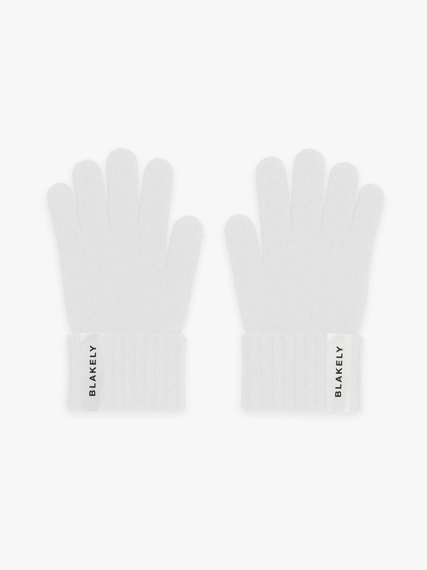 Label Knitted Gloves - Marl Grey