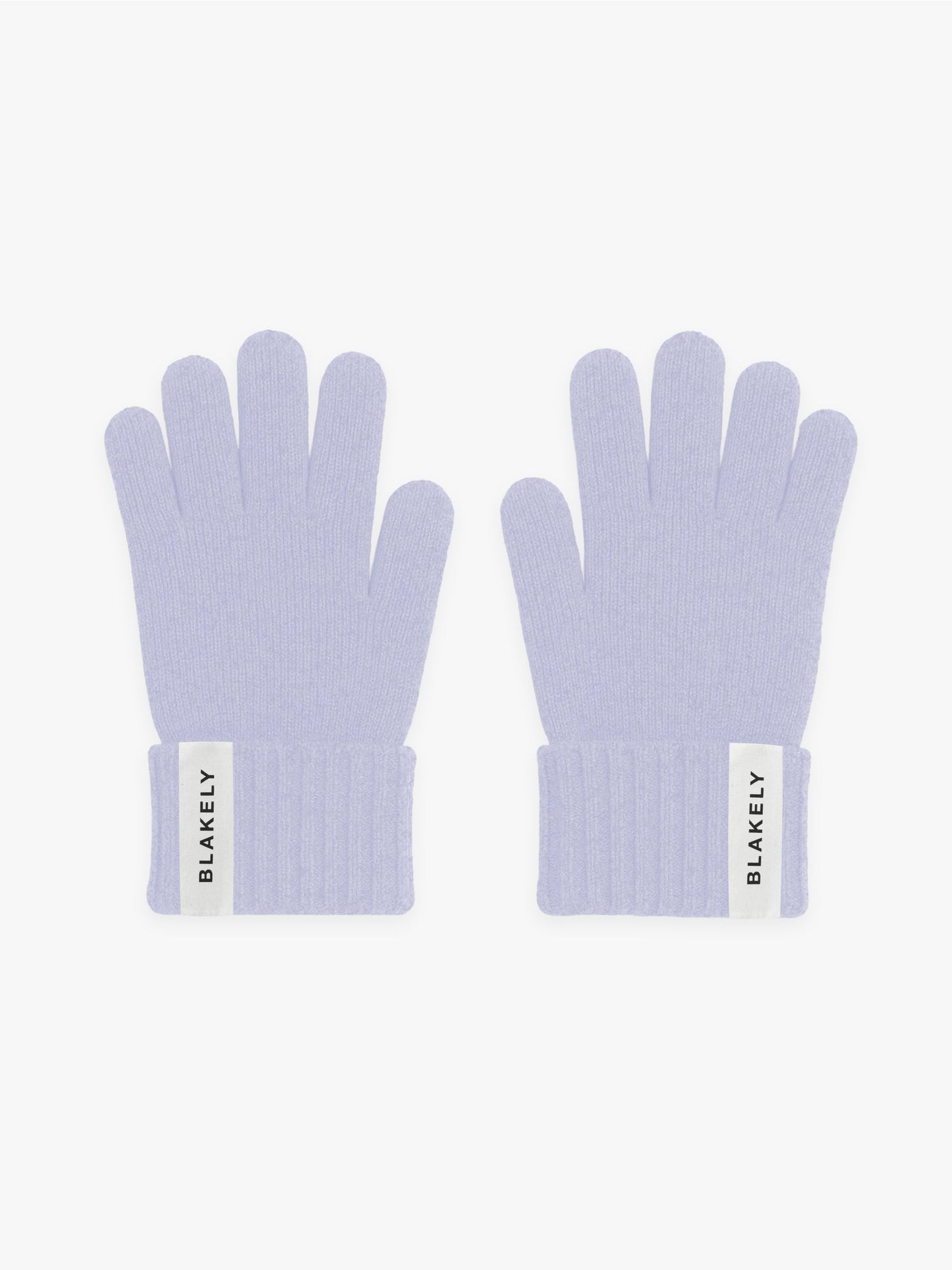Label Knitted Gloves - Lilac