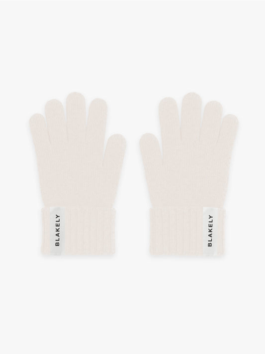 Label Knitted Gloves - Toasted Taupe