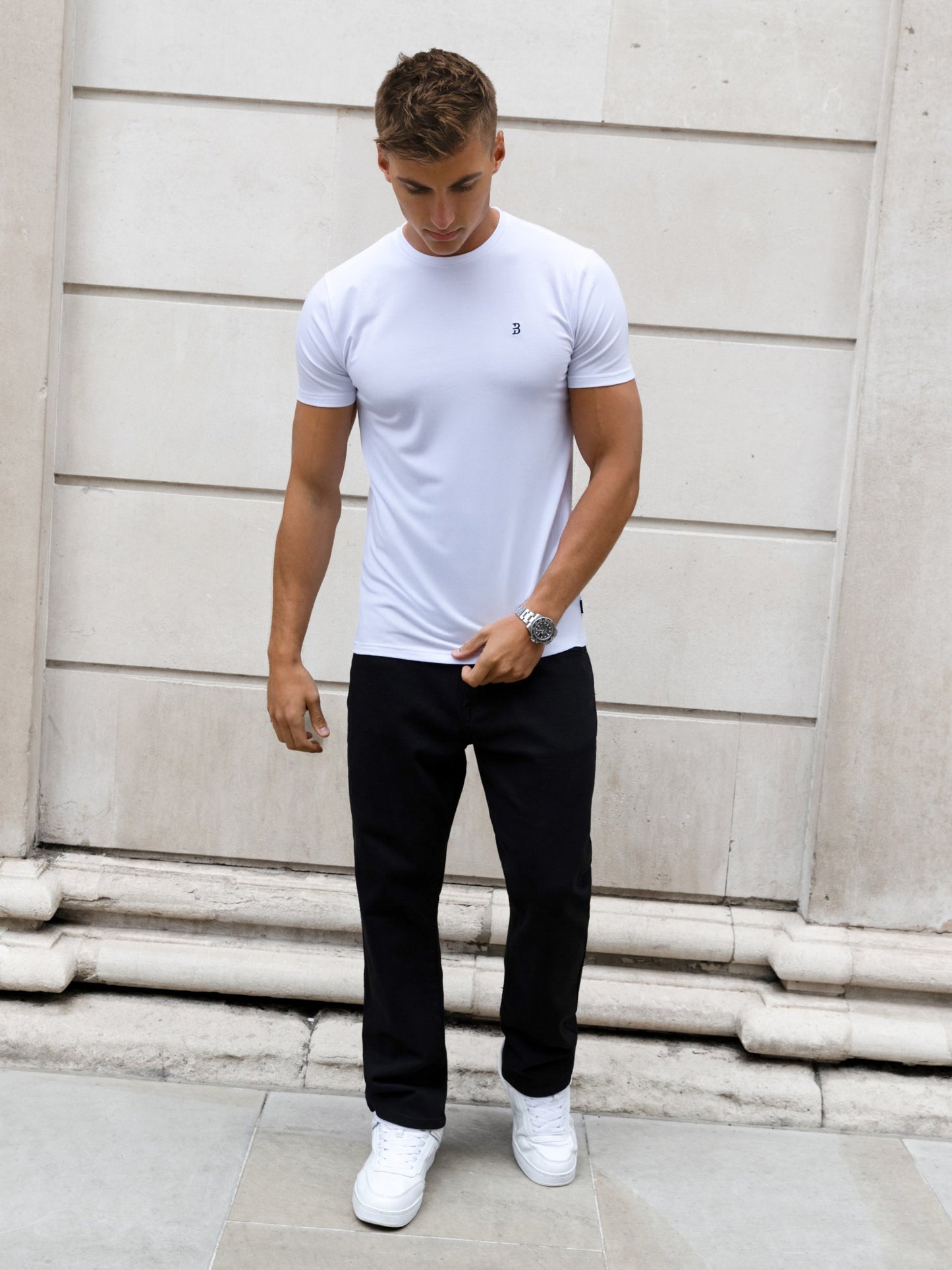 Conrad Anchor T-Shirt - Flat White