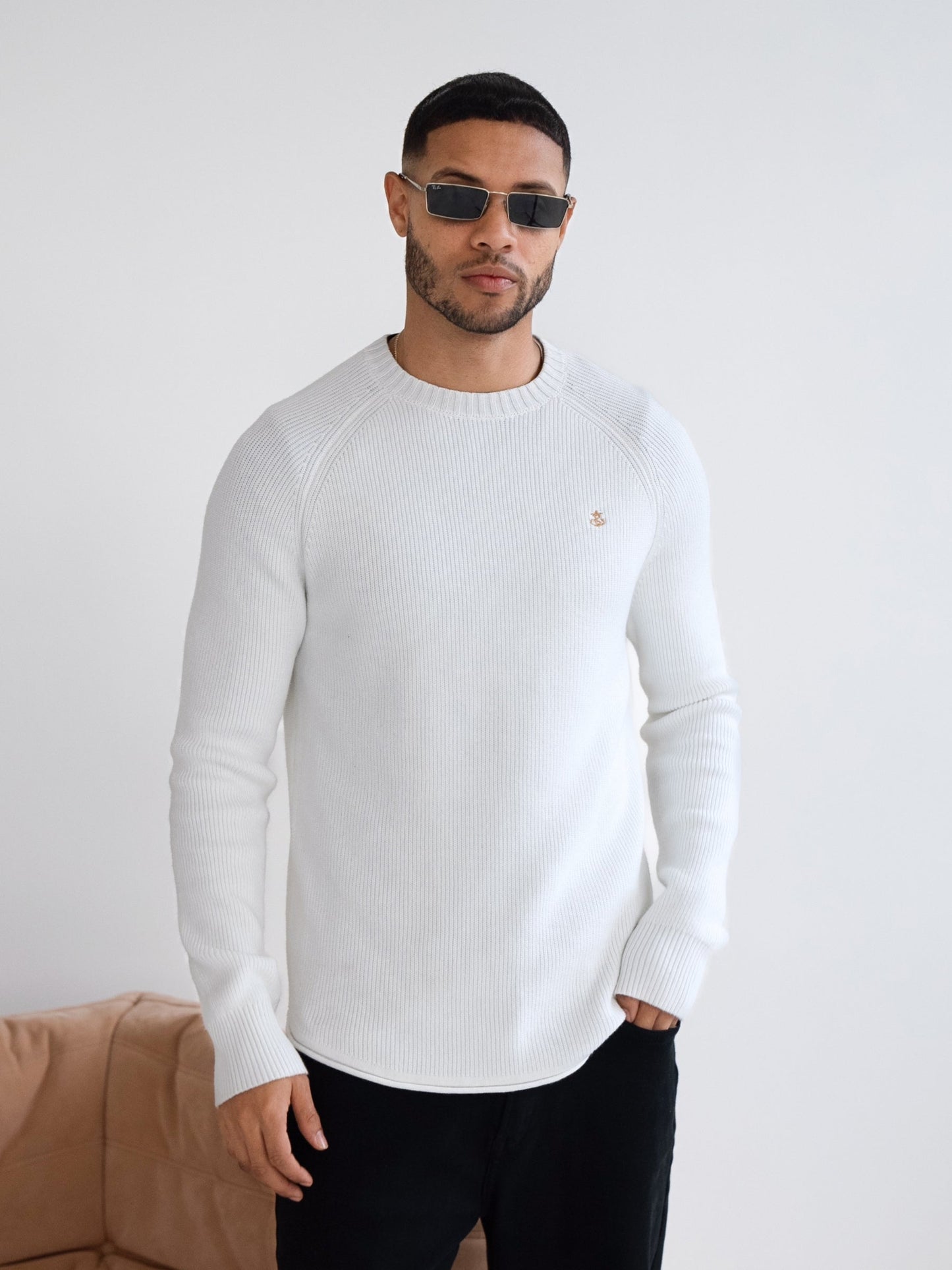 Olton Knit Sweater - White