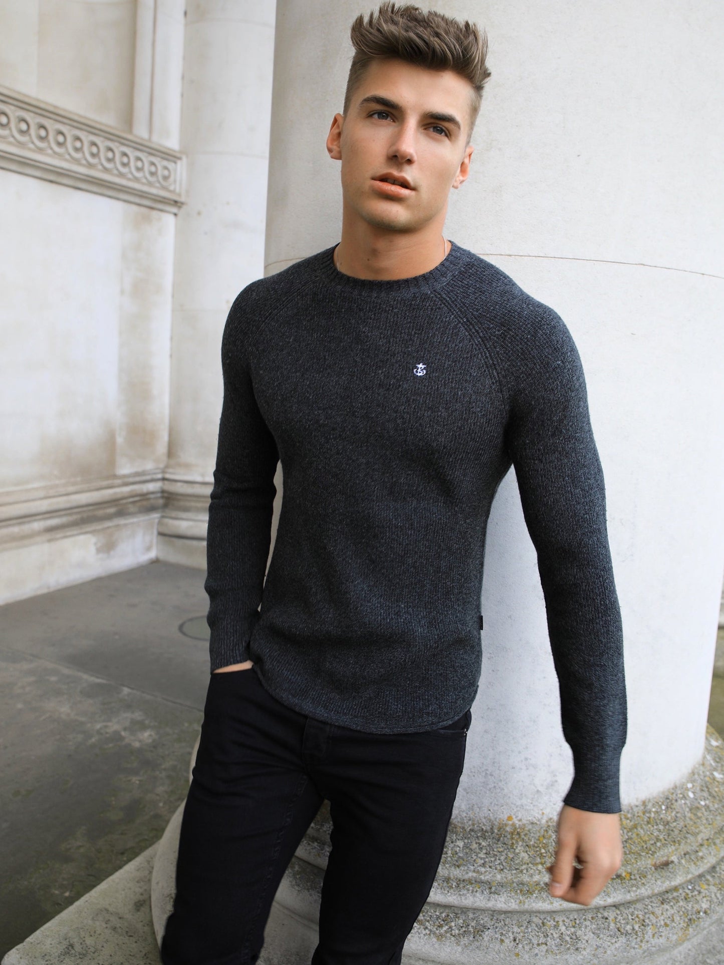 Olton Knit Sweater - Charcoal