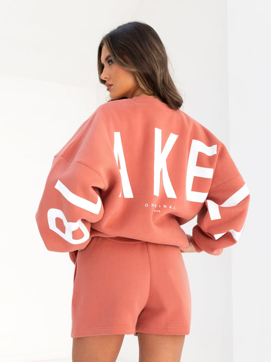 Isabel Oversized Sweater - Burnt Coral