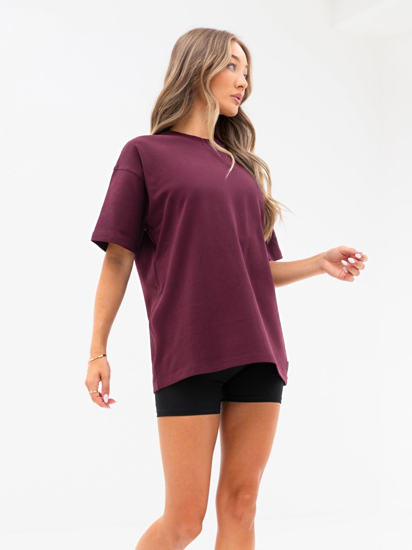 Isabel Oversized T-Shirt - Dark Burgundy