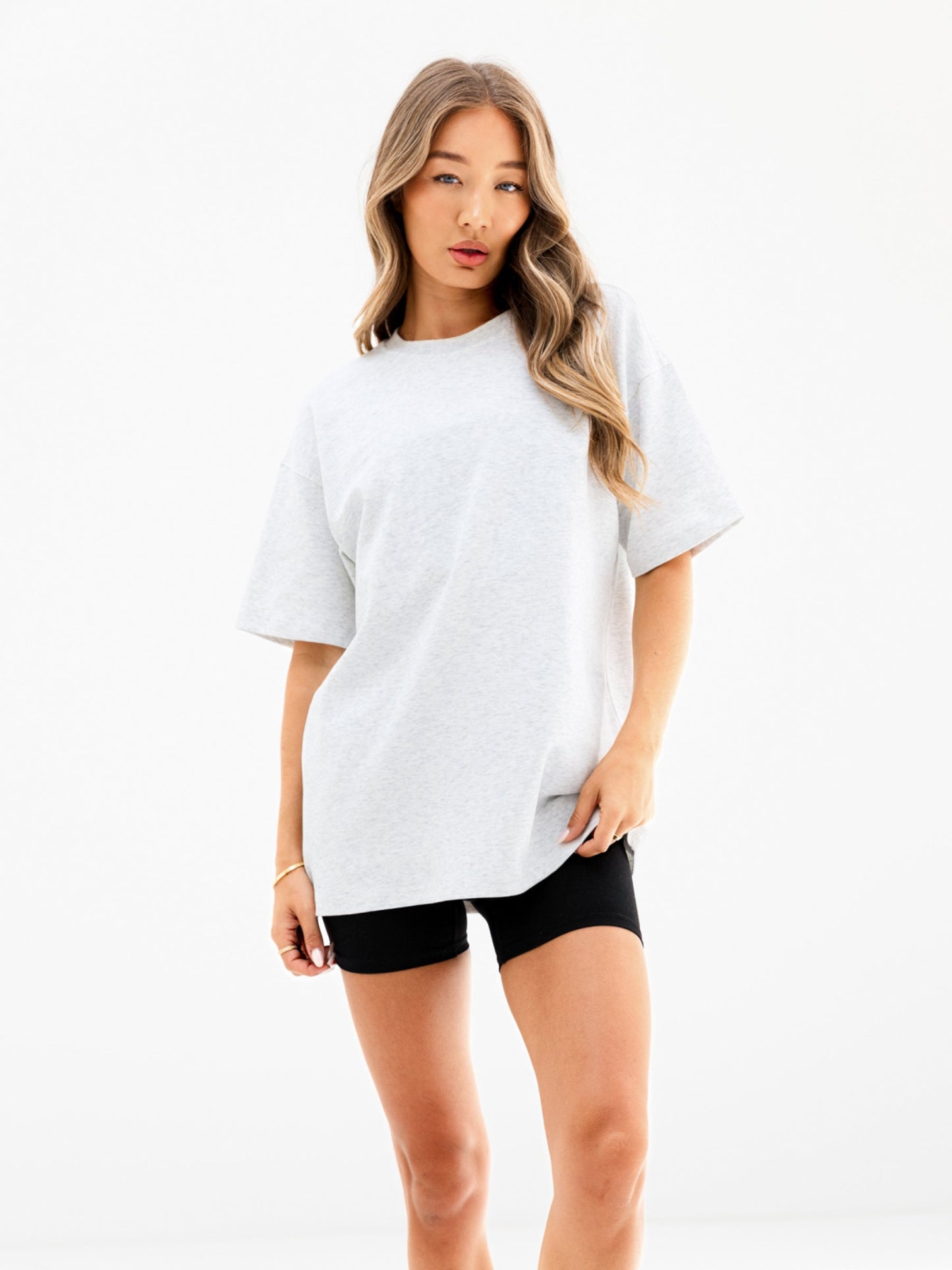 Isabel Oversized T-Shirt - Marl White