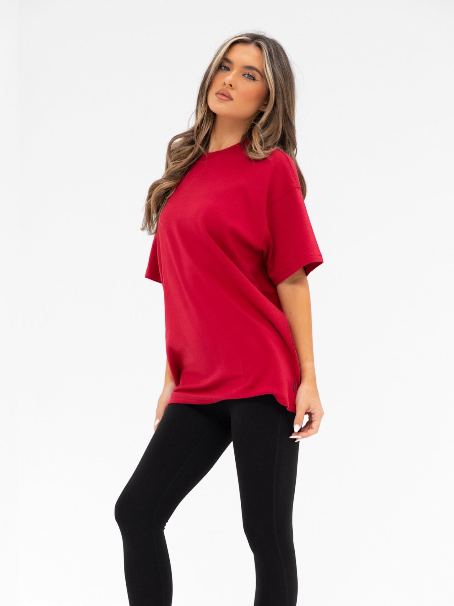 Isabel Oversized T-Shirt - Cherry Red