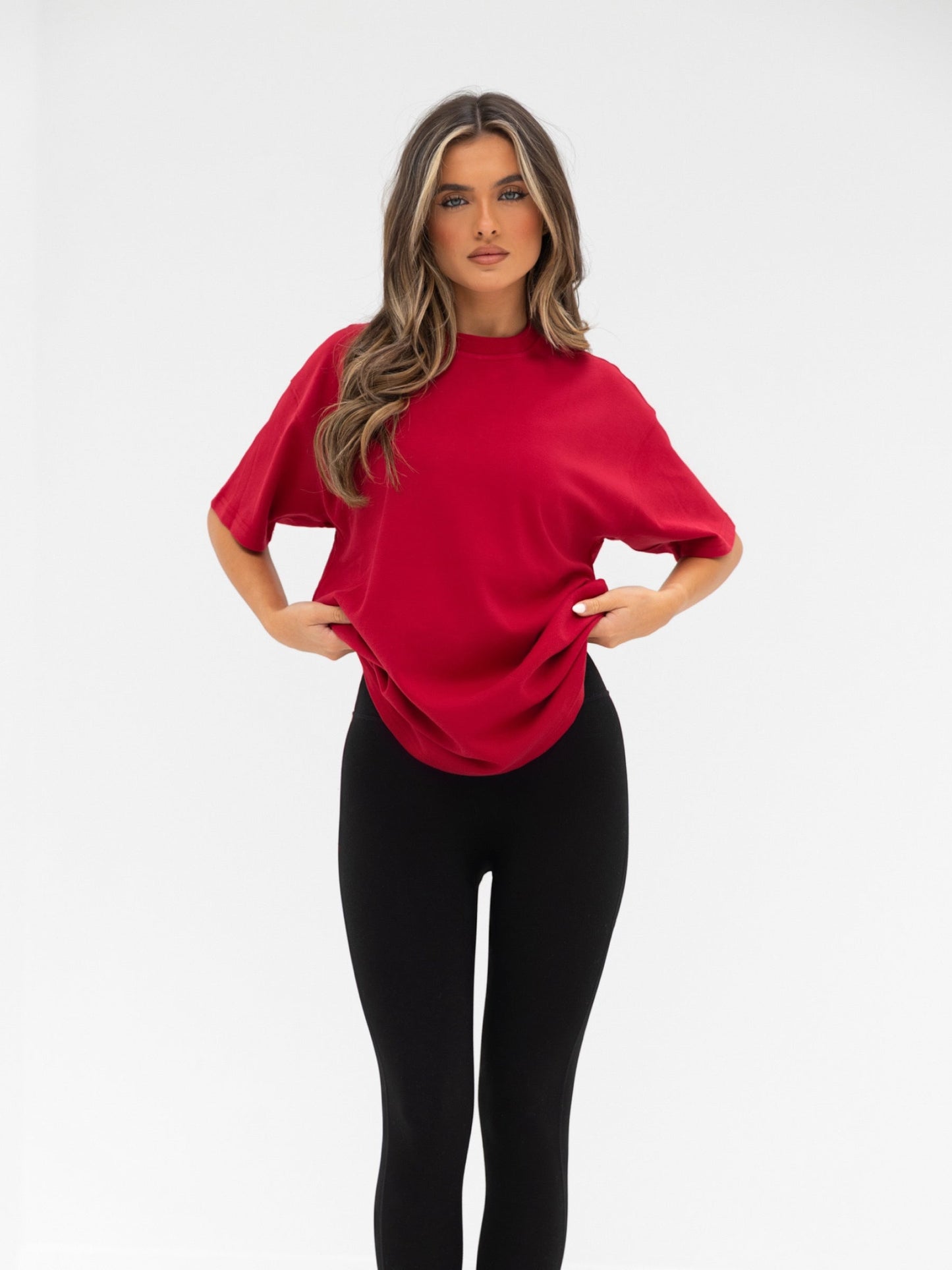 Isabel Oversized T-Shirt - Cherry Red