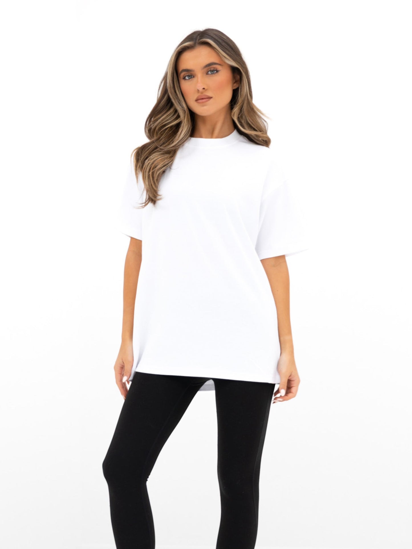Isabel Oversized T-Shirt - White & Hot Pink