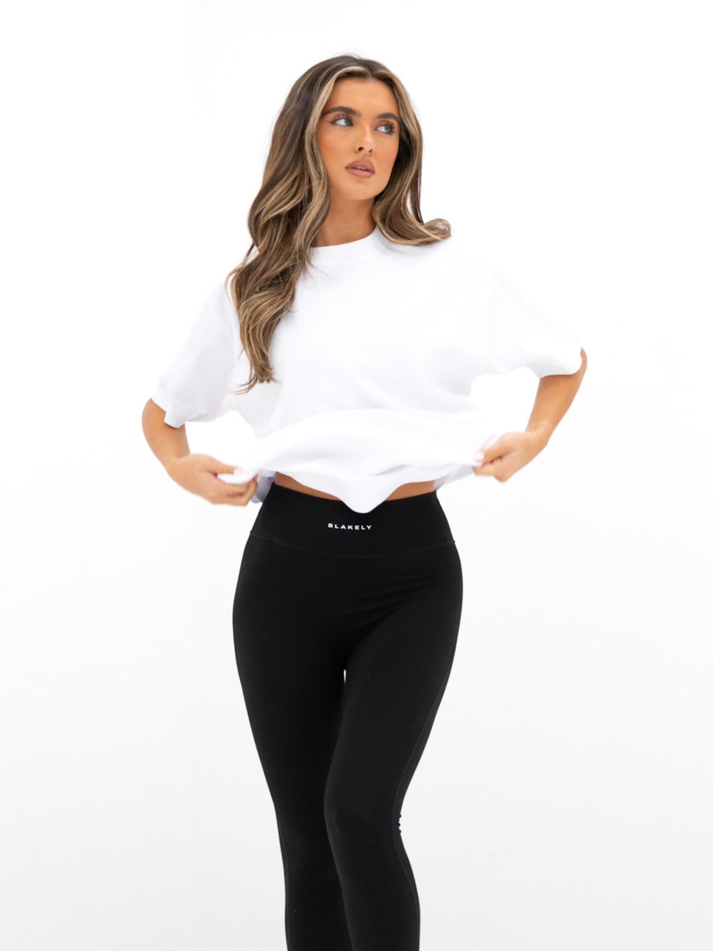 Isabel Oversized T-Shirt - White & Hot Pink