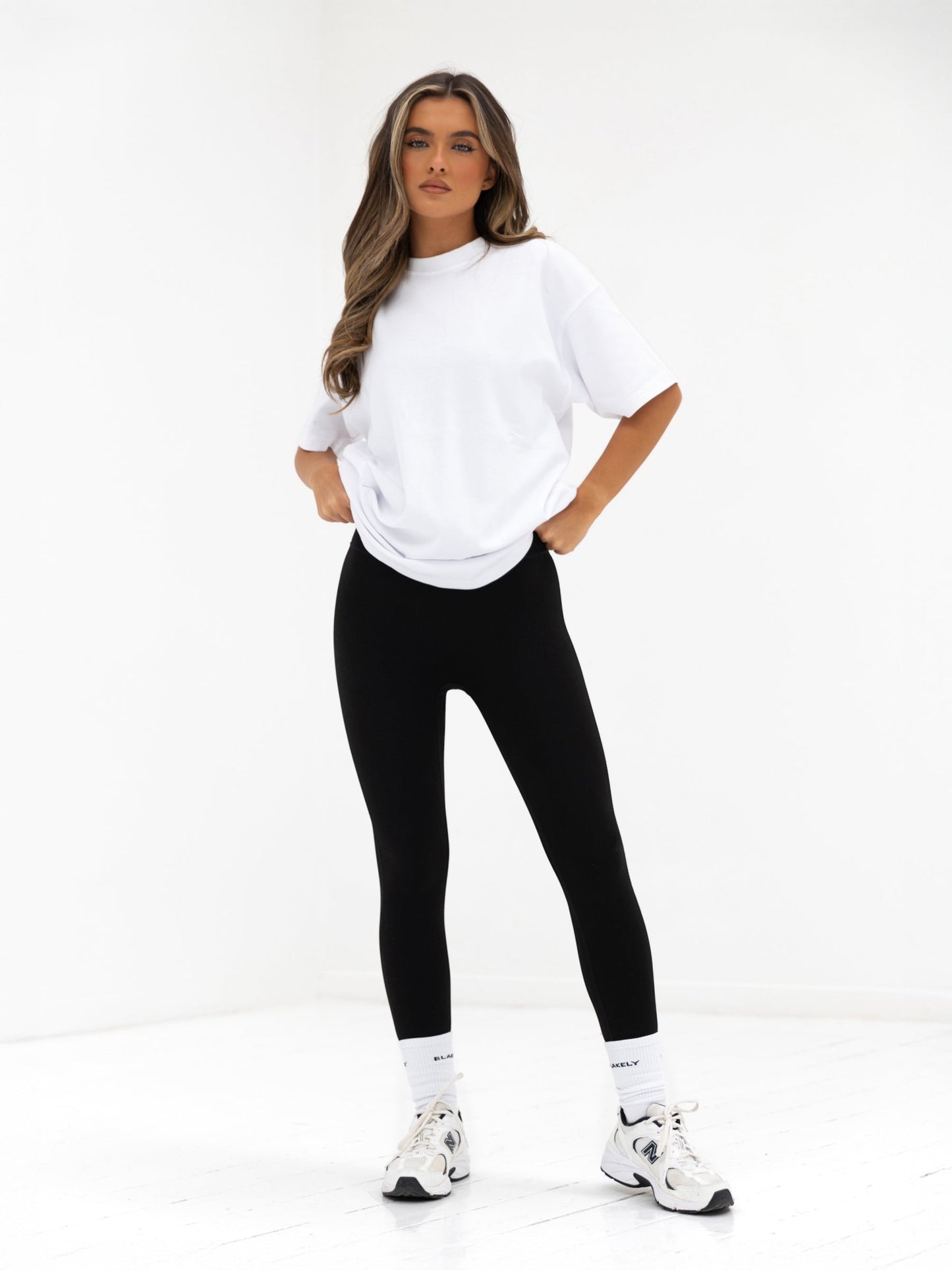 Isabel Oversized T-Shirt - White & Peach Pink