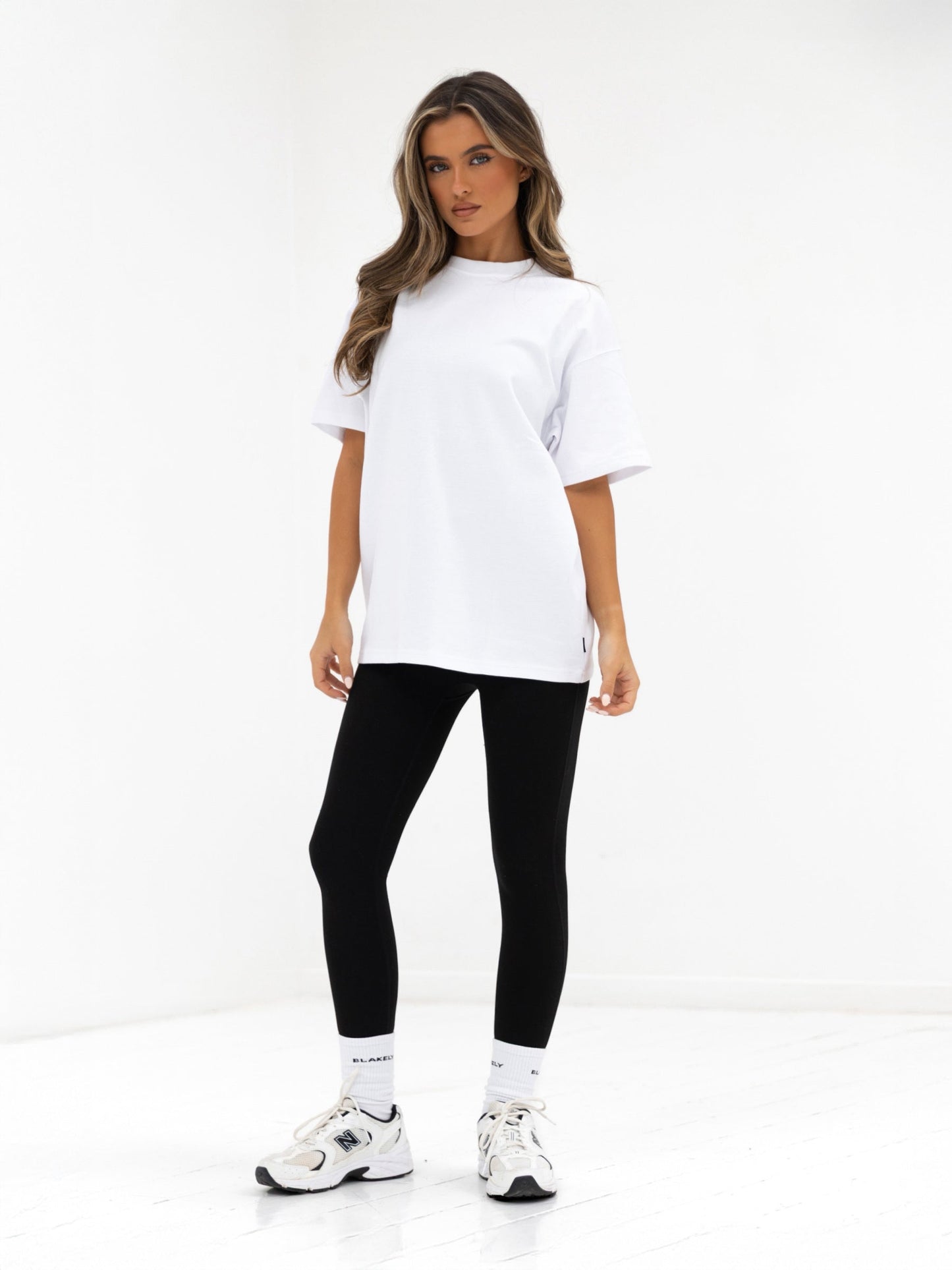 Isabel Oversized T-Shirt - White & Cherry Red