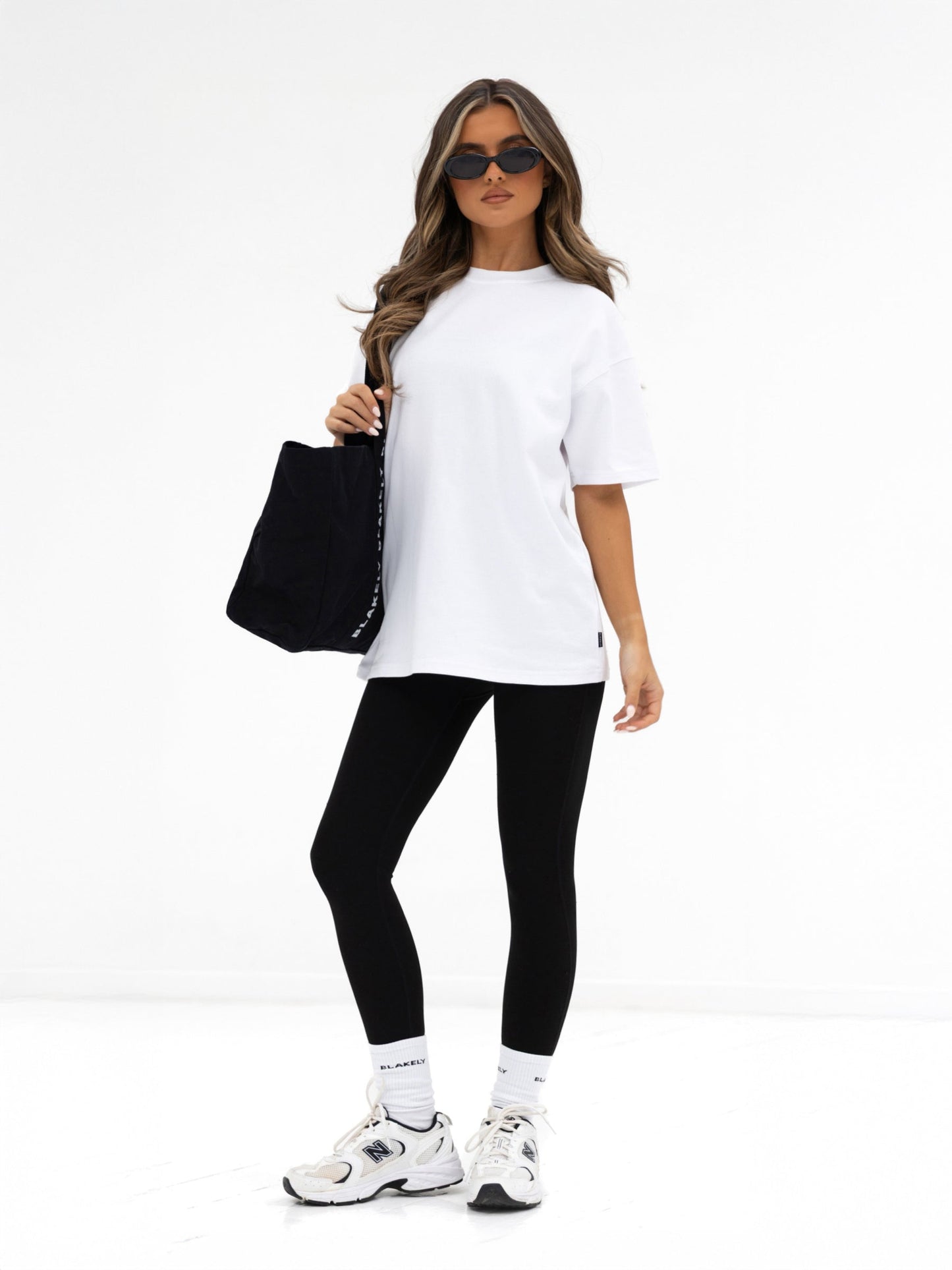 Isabel Oversized T-Shirt - White & Cherry Red